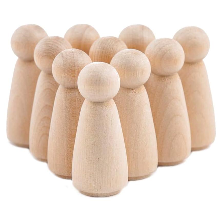 Muñeca de Madera sin Terminar Craftparts 5 cm Paquete de 10