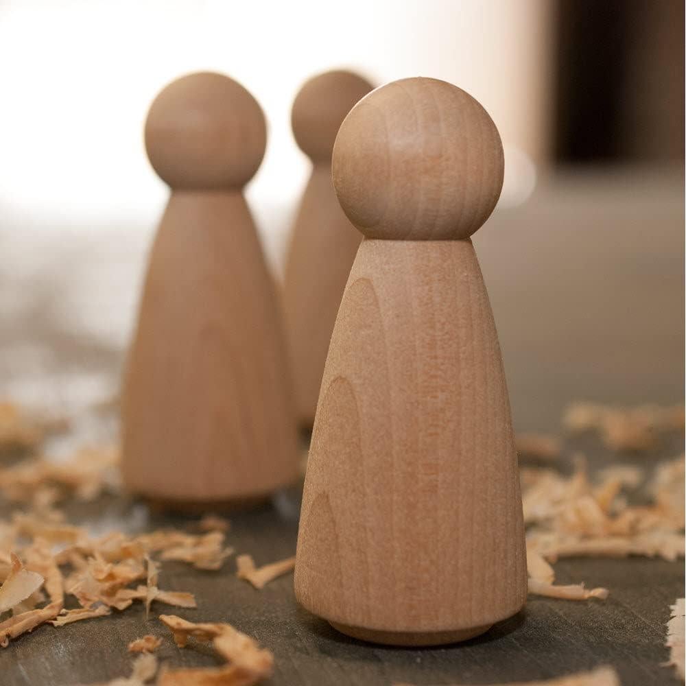 Muñeca de Madera sin Terminar Craftparts 5 cm Paquete de 10