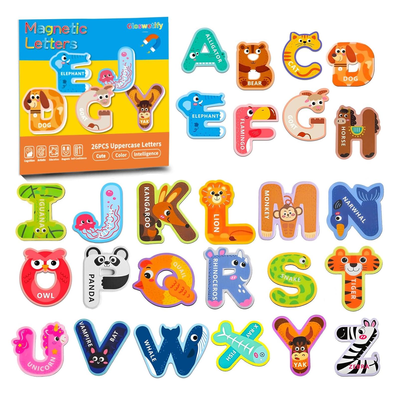 Letras Magnéticas para Niños Gloswetify - Alfabeto ABC 1 Unidad