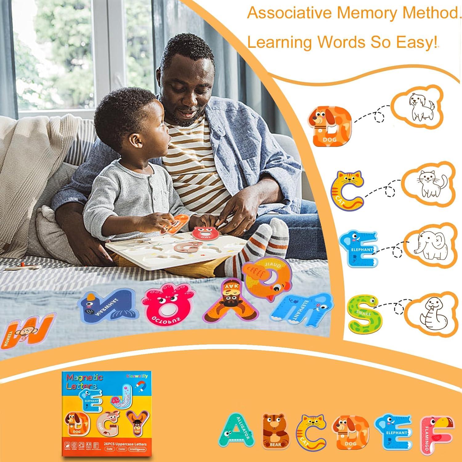 Letras Magnéticas para Niños Gloswetify - Alfabeto ABC 1 Unidad