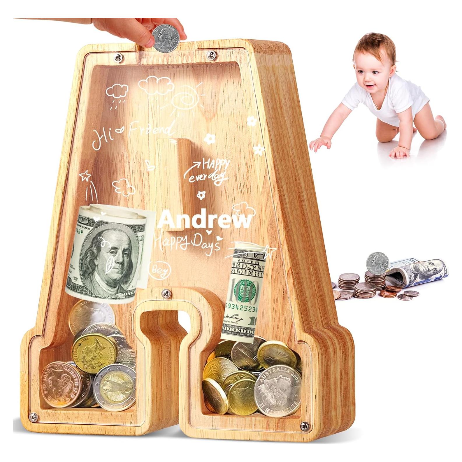 Banco de Cerdo Personalizado UBeesize de Madera 23 cm