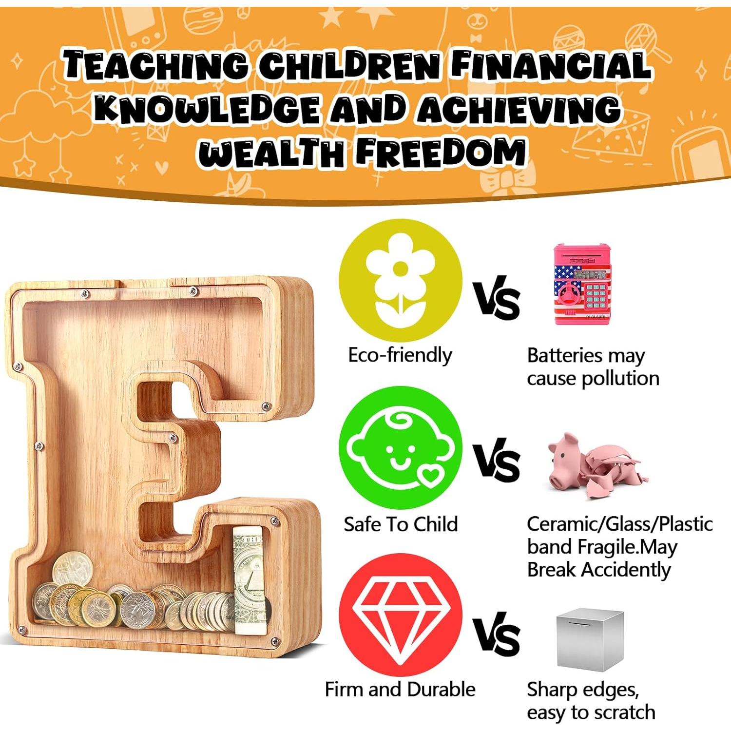 Banco de Cerdo Personalizado UBeesize de Madera 23 cm