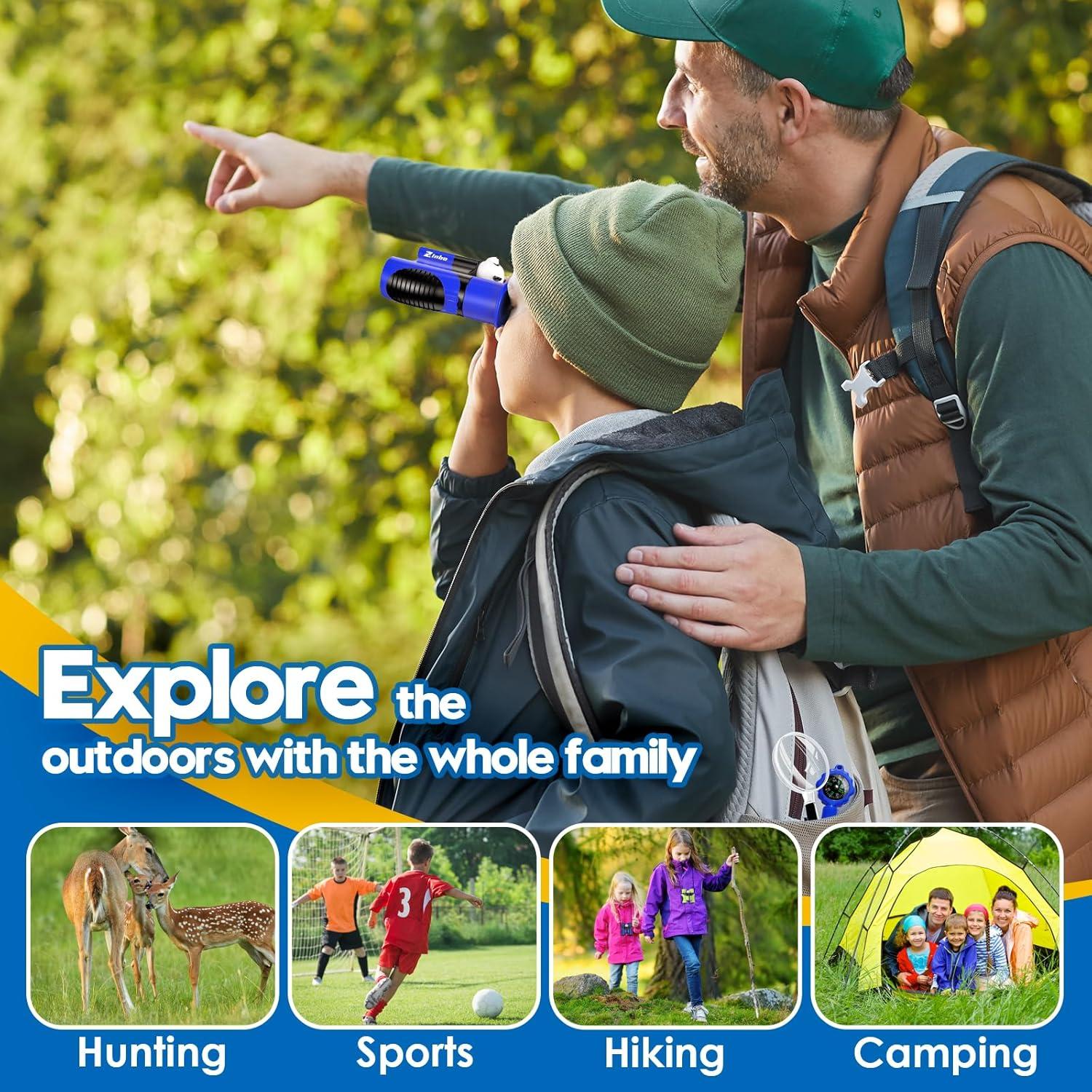 Binoculares para Niños Zinbo 8x21 Azul Oscuro - Alta Calidad