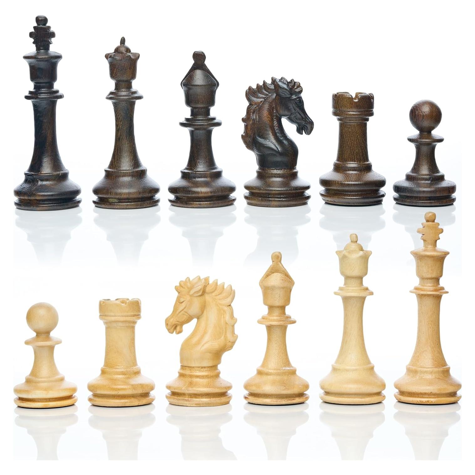 Piezas de Ajedrez de Madera Handicraftviet 34 Piezas 10 cm