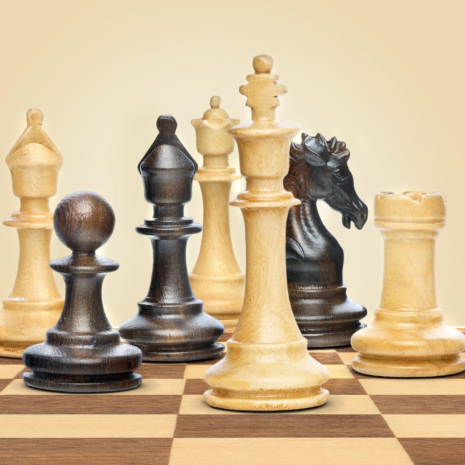 Piezas de Ajedrez de Madera Handicraftviet 34 Piezas 10 cm