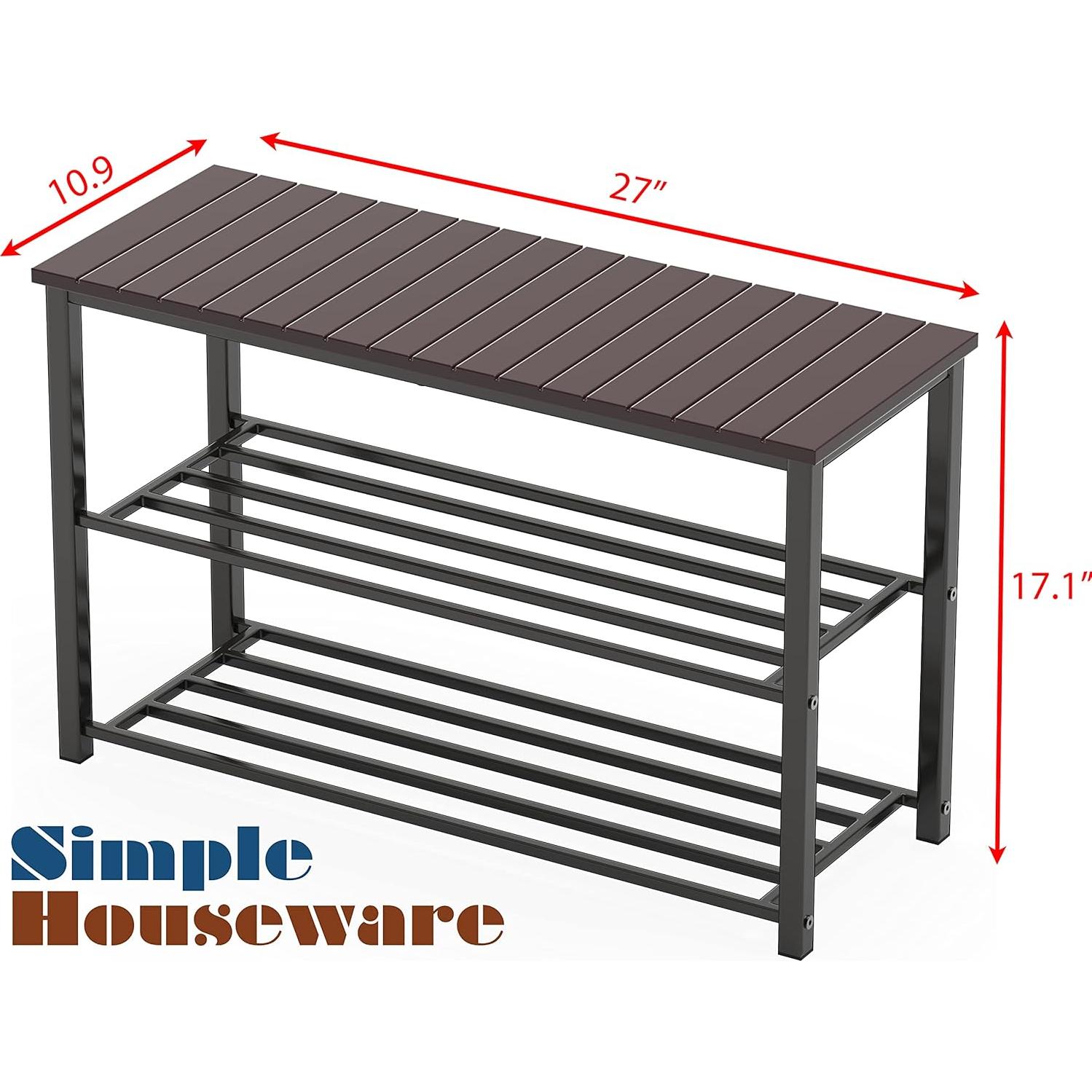 Banco de Almacenamiento para Zapatos Simple Houseware 2 Niveles