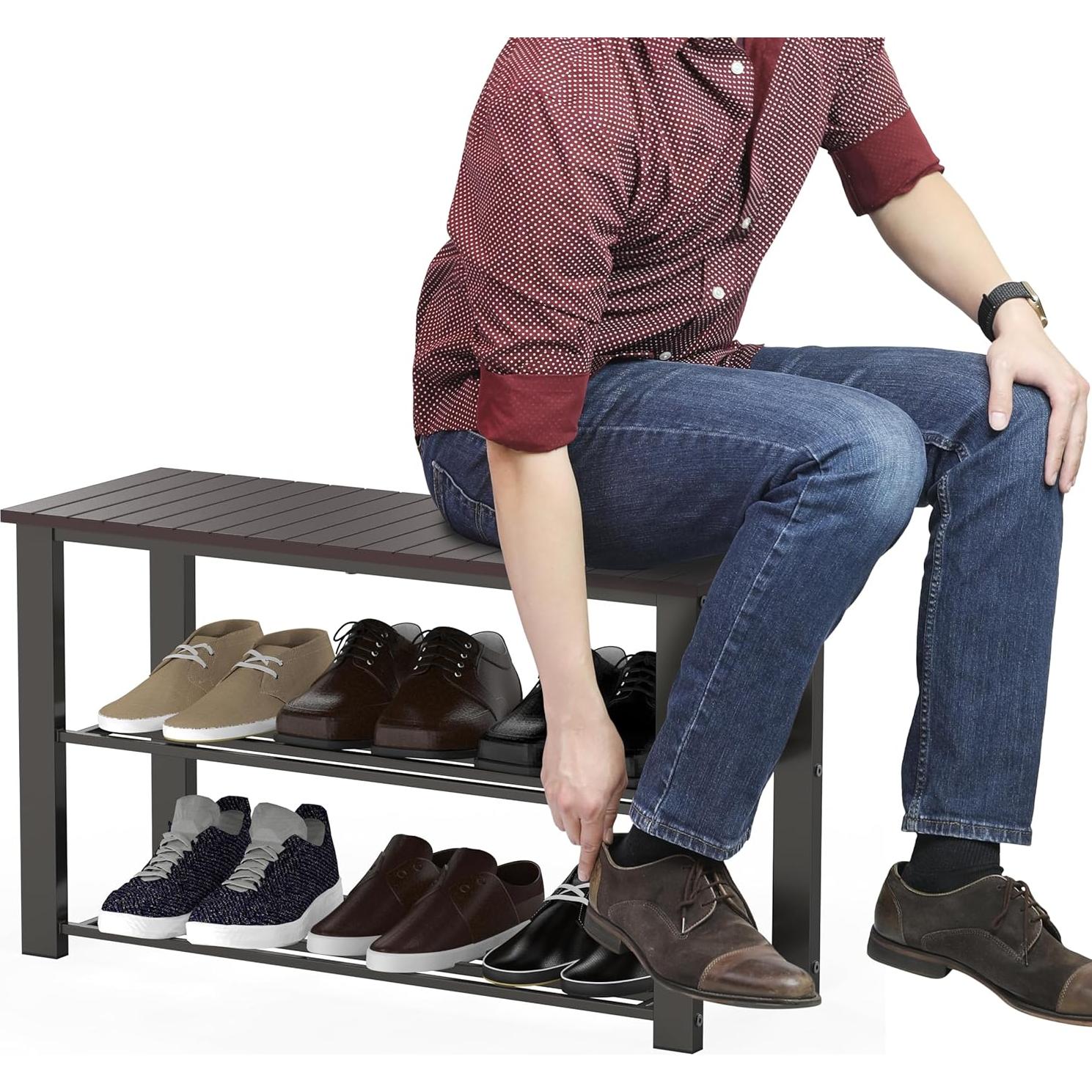 Banco de Almacenamiento para Zapatos Simple Houseware 2 Niveles