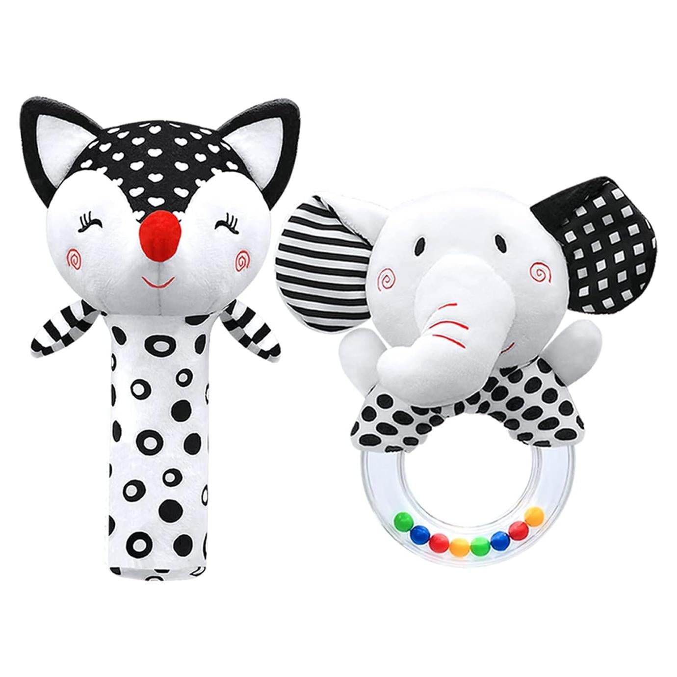 Sonajeros para Bebés XIXILAND Elefante y Zorro 0-6 Meses