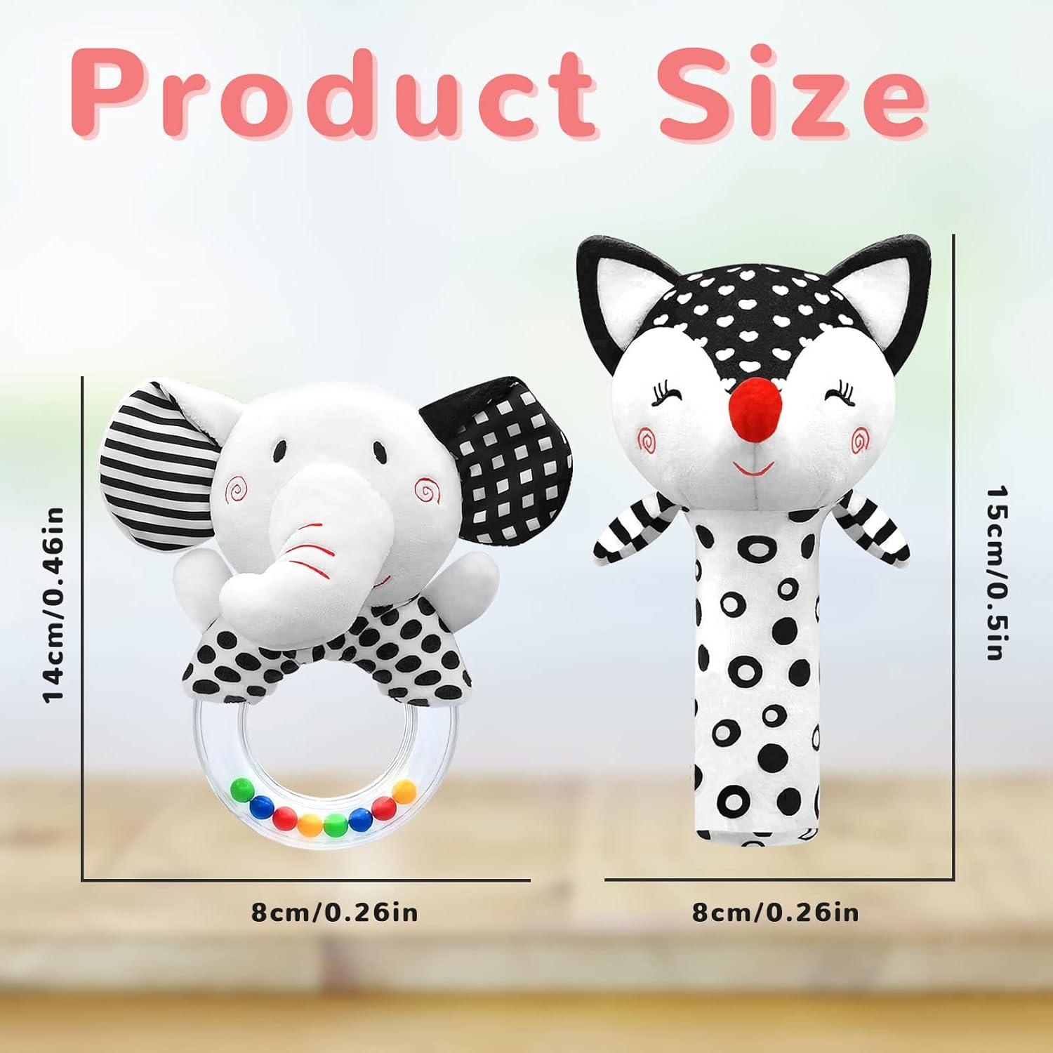 Sonajeros para Bebés XIXILAND Elefante y Zorro 0-6 Meses