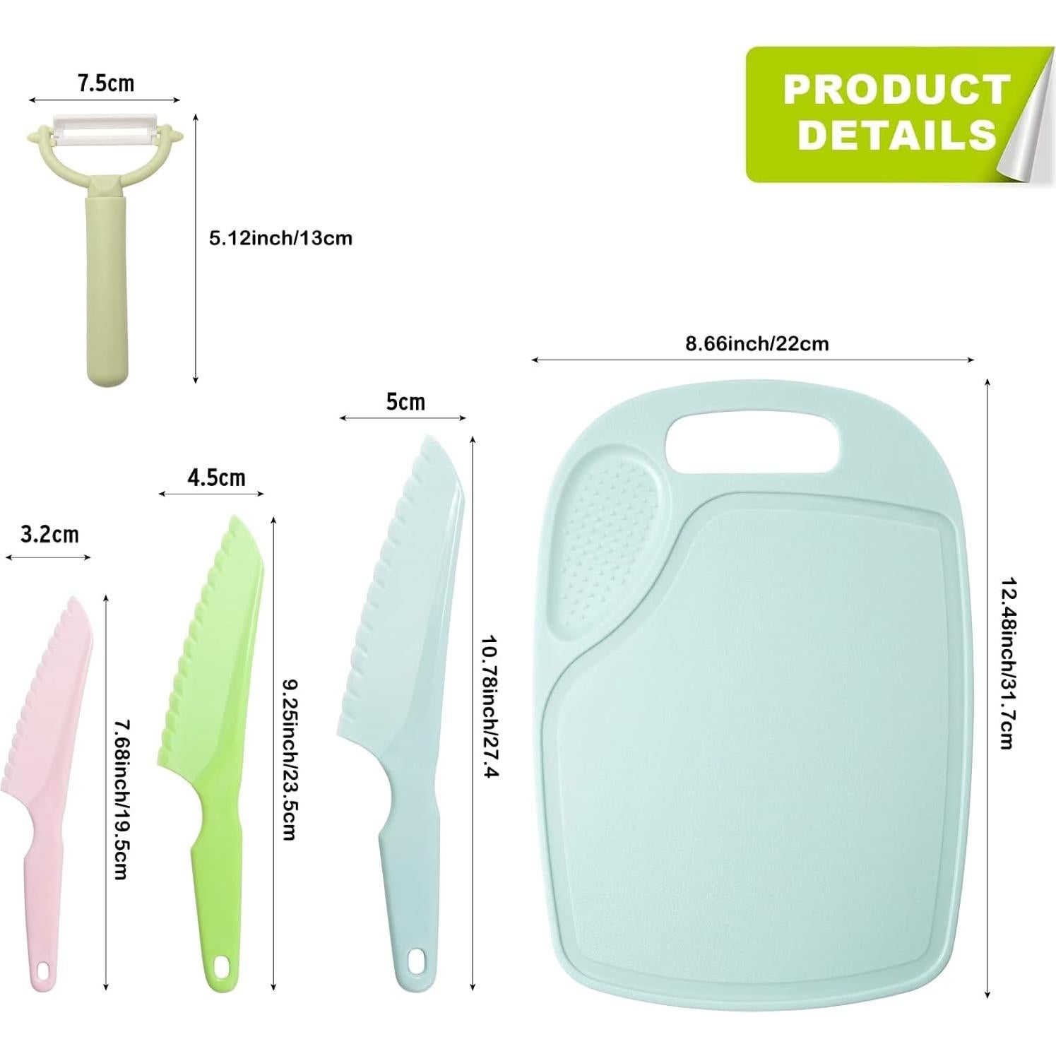 Juego de cuchillos de cocina para niños FACATH 3 piezas