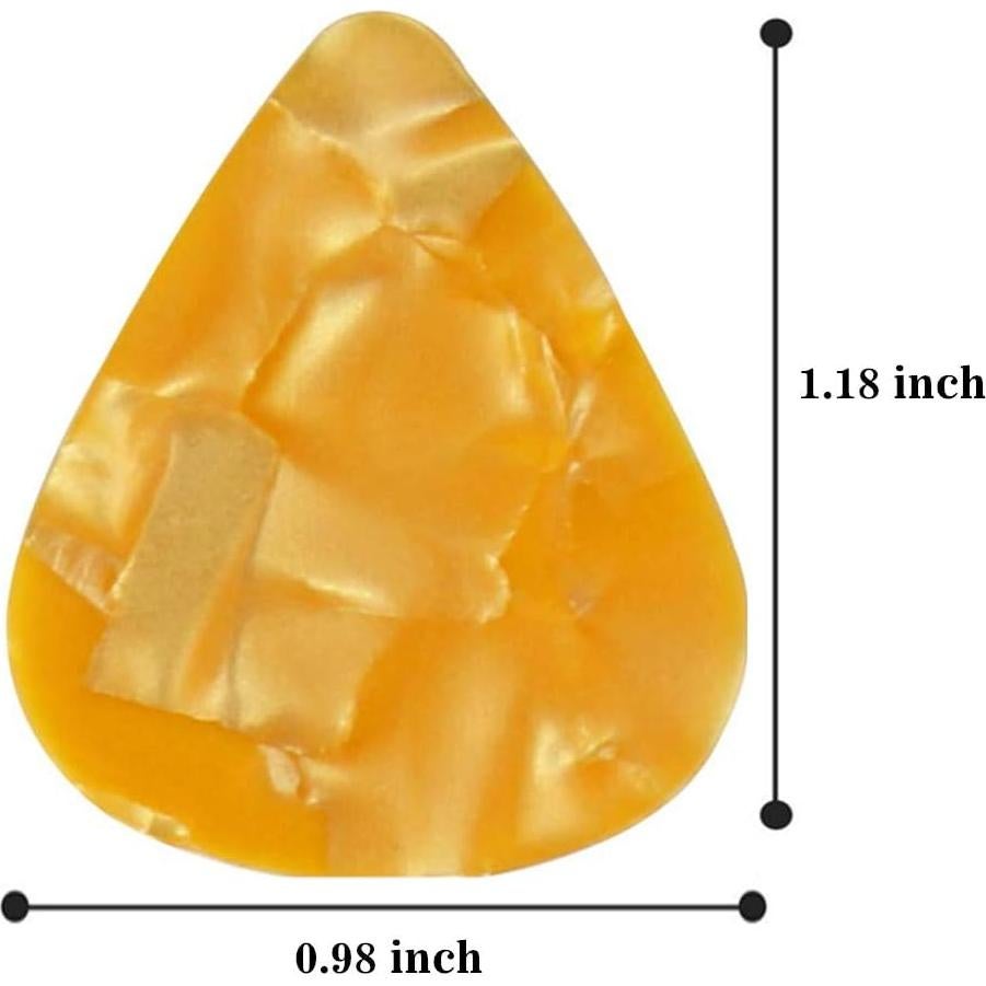 Puas de guitarra CC CAIHONG 0.46mm celuloide 50 piezas multicolor