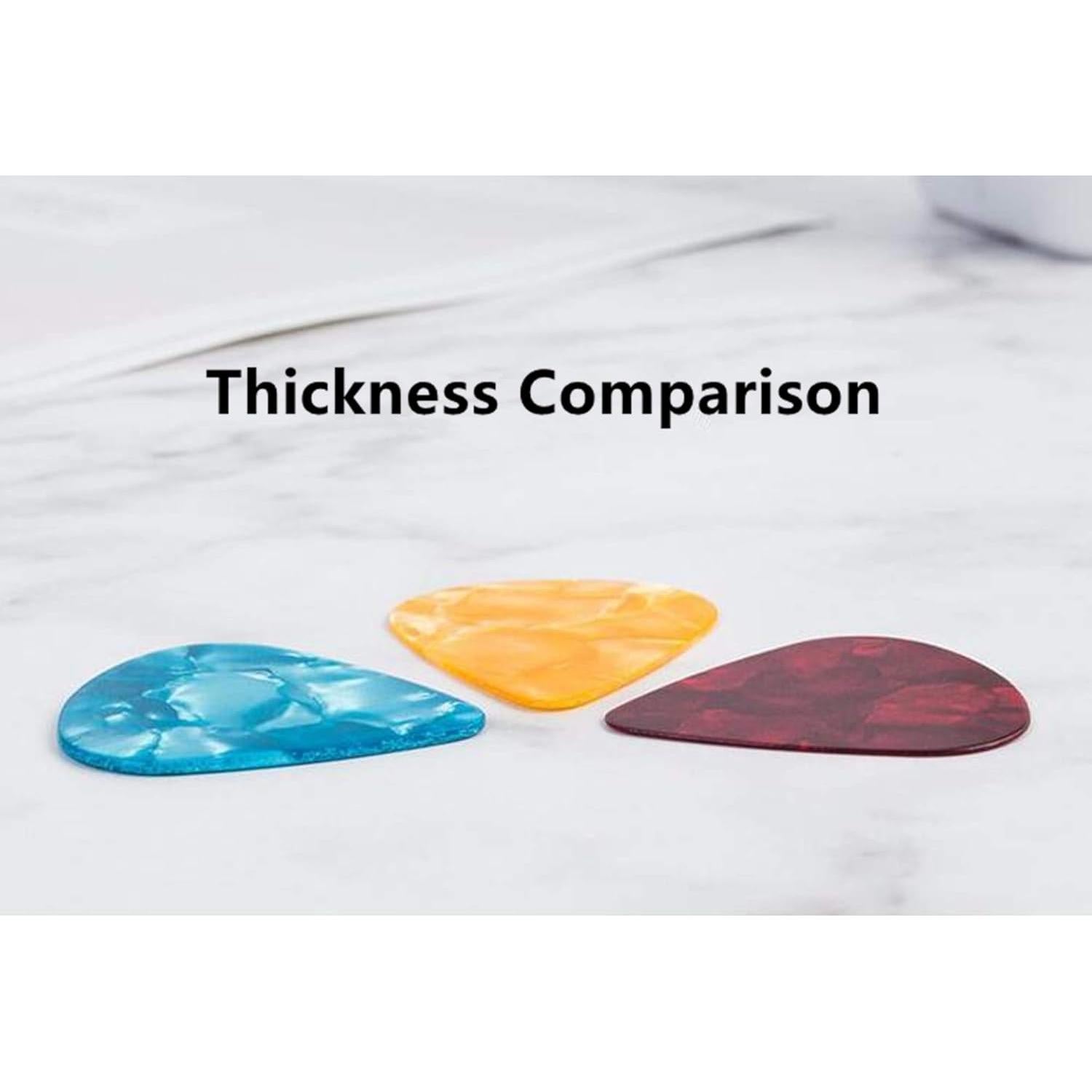 Puas de guitarra CC CAIHONG 0.46mm celuloide 50 piezas multicolor