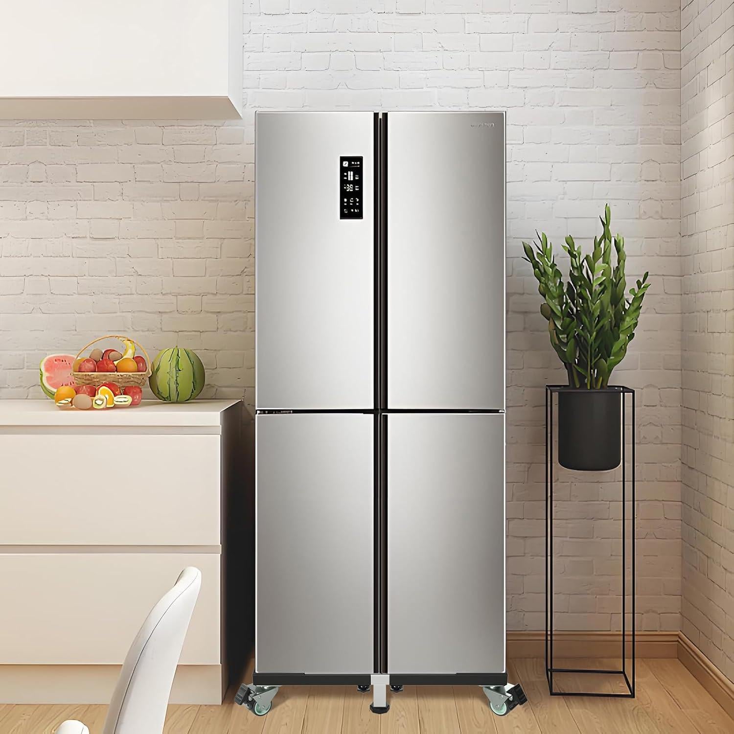 Soporte Móvil I'Ezonk para Refrigerador y Lavadora Negro