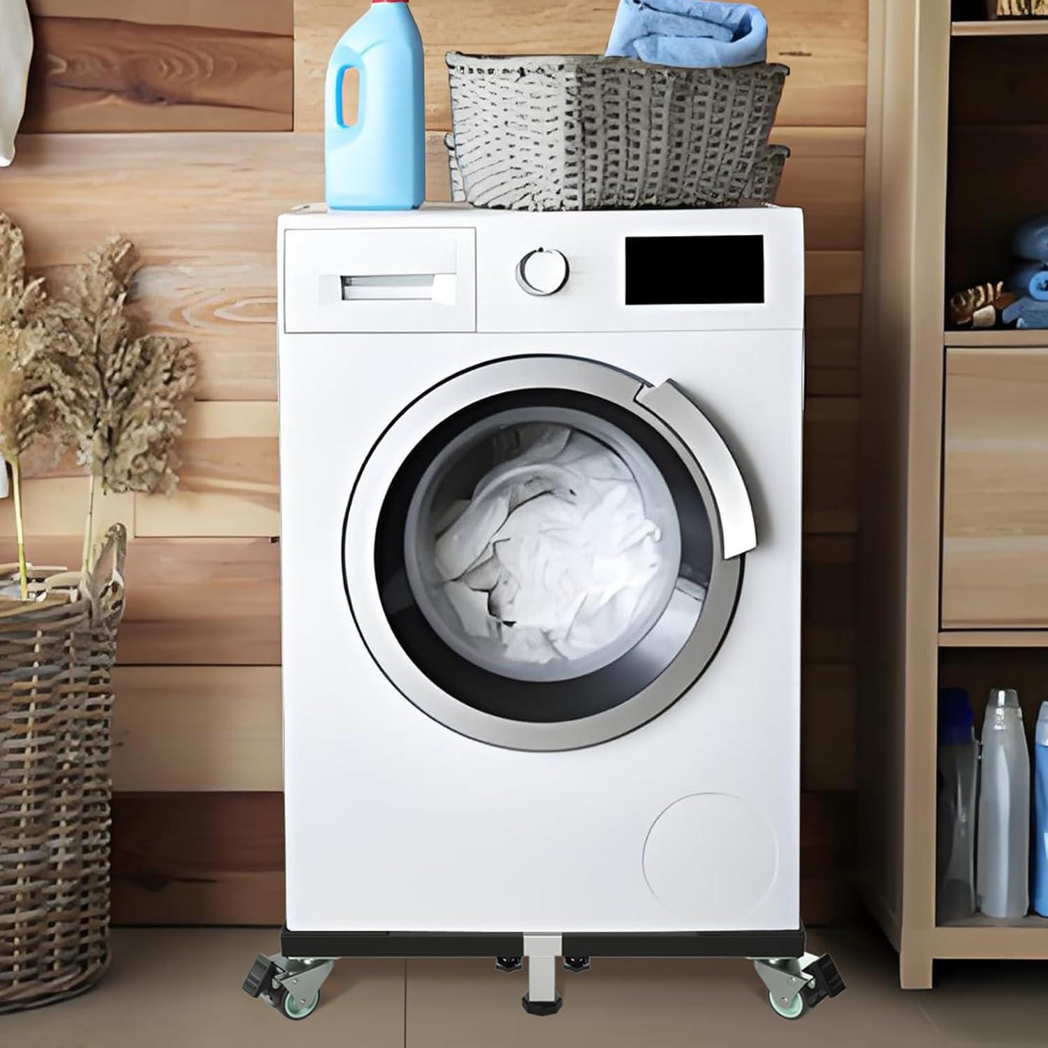 Soporte Móvil I'Ezonk para Refrigerador y Lavadora Negro