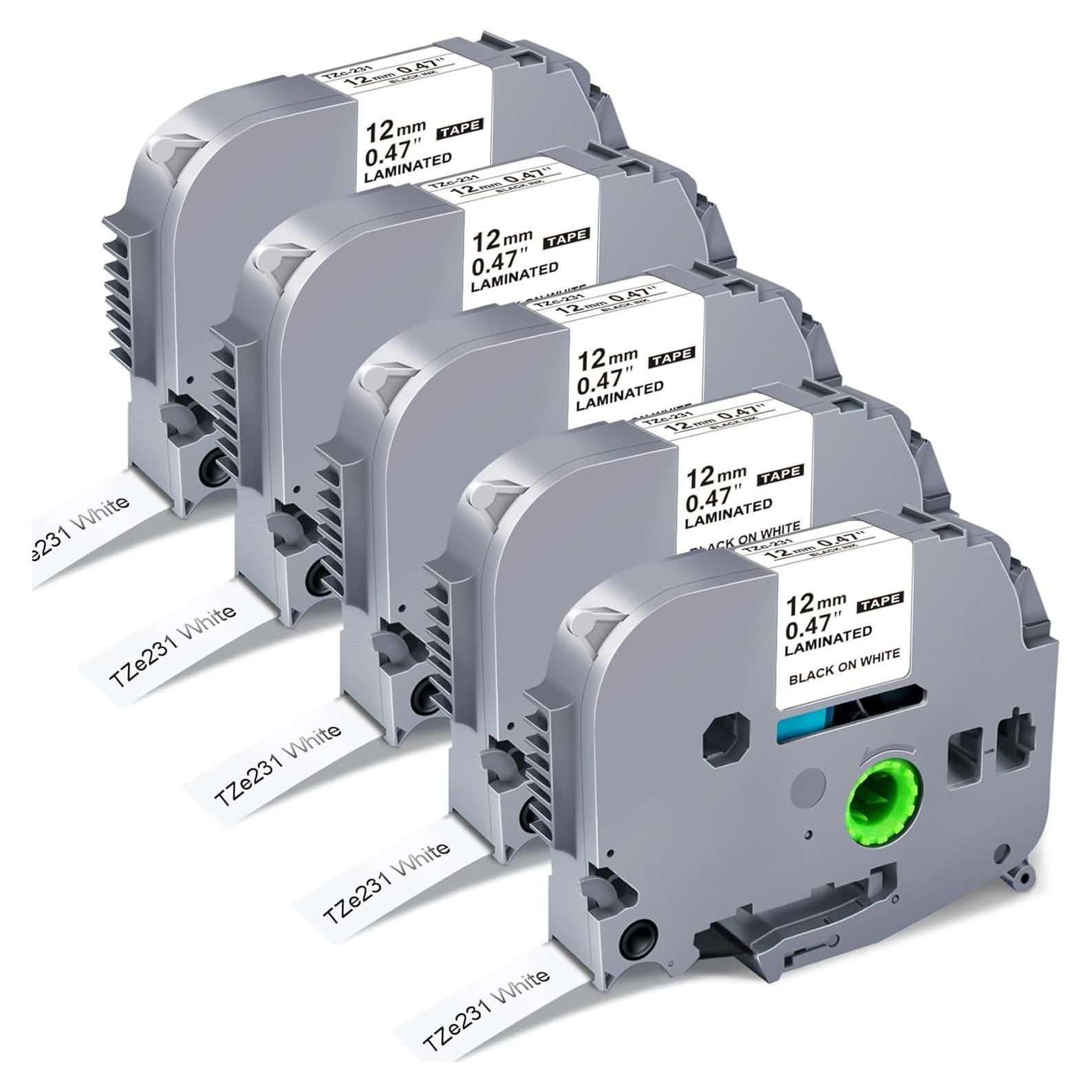 Cinta de Etiqueta Brother P-Touch TZe-231 12mm 5 Unidades