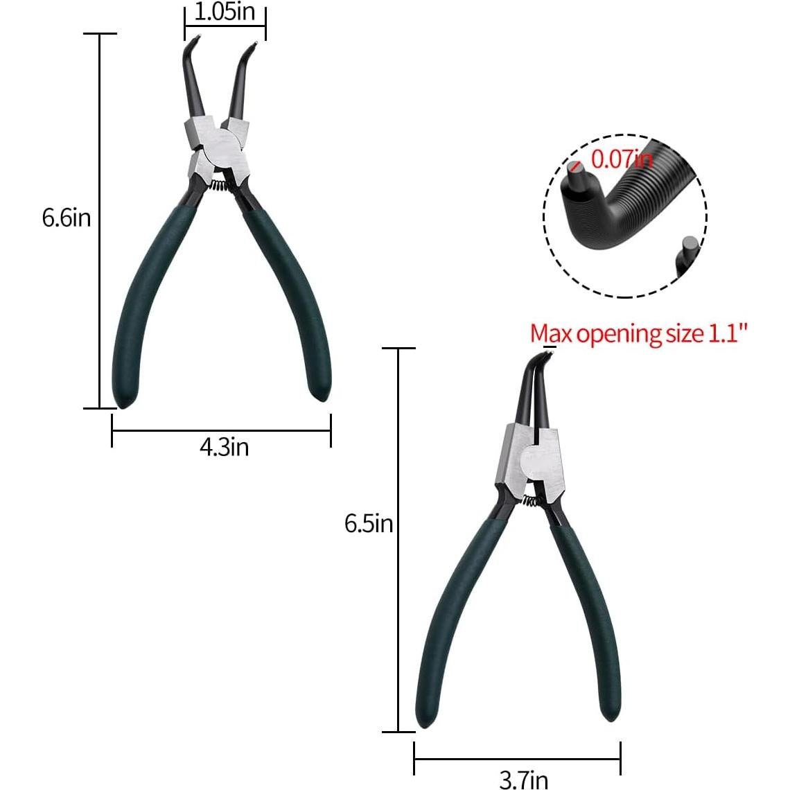Juego de Pinzas de Anillo de Snap LFSEMINI 2 Piezas 90°