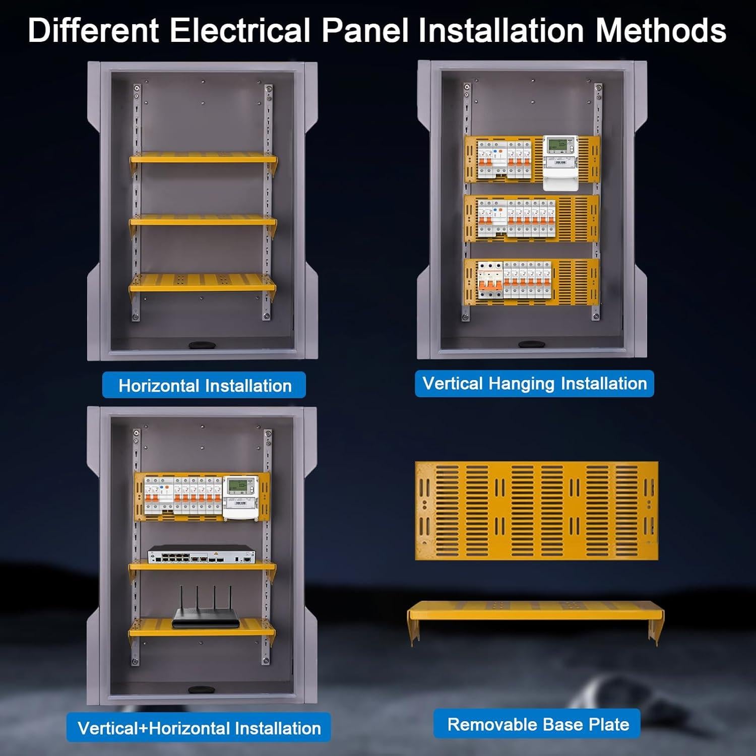 Caja Eléctrica Impermeable JUEDIFX 40.9x35.1x18cm Hierro Gris