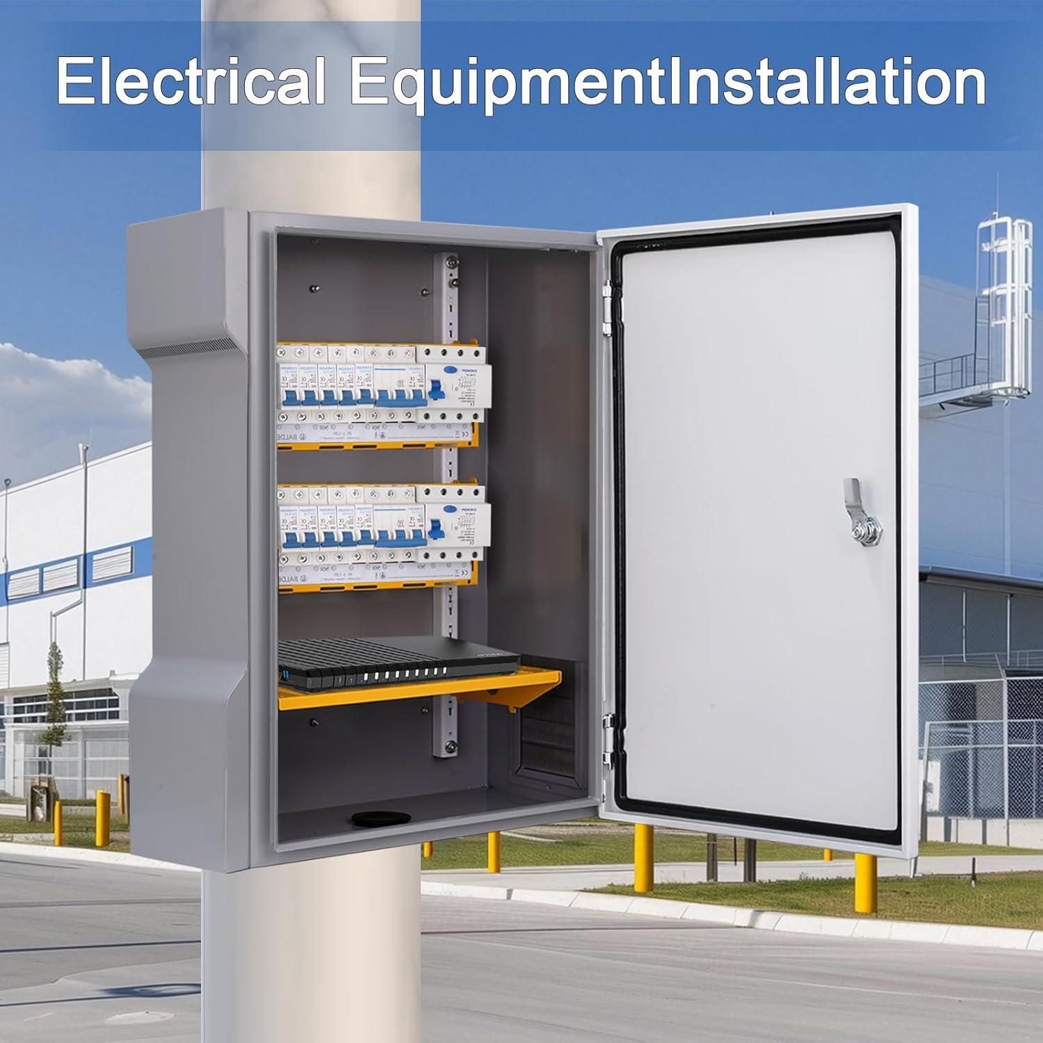 Caja Eléctrica Impermeable JUEDIFX 40.9x35.1x18cm Hierro Gris