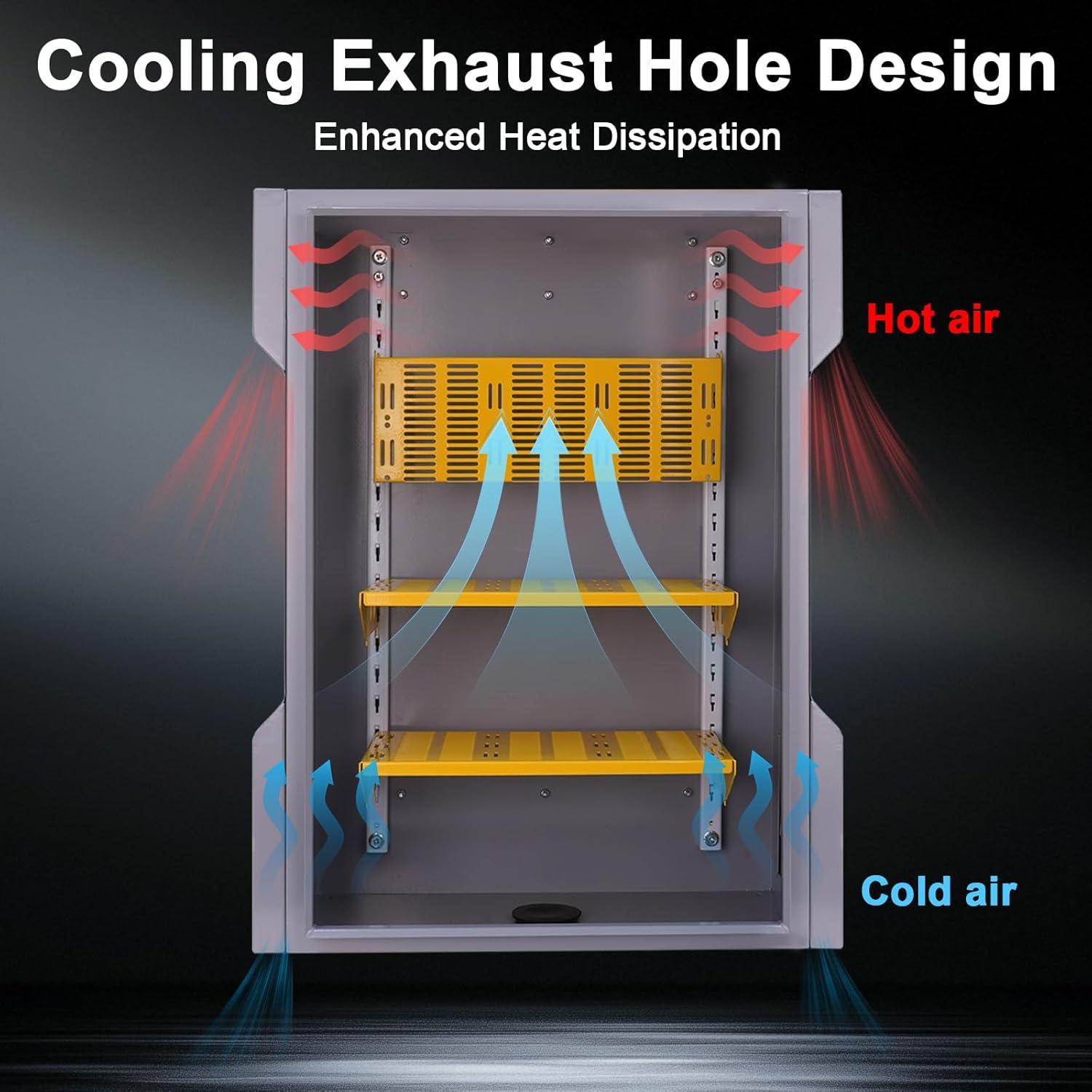 Caja Eléctrica Impermeable JUEDIFX 40.9x35.1x18cm Hierro Gris