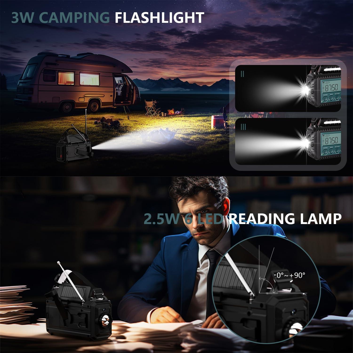 Radio Meteorológica NOAA PPLEE P-1009Pro 5000mAh AM/FM/SW