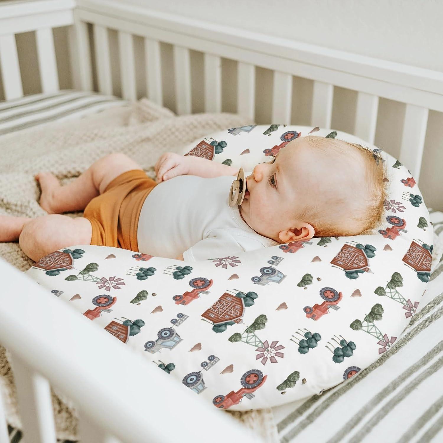 Funda de Almohada de Lactancia Boho Tractor 22x18 cm