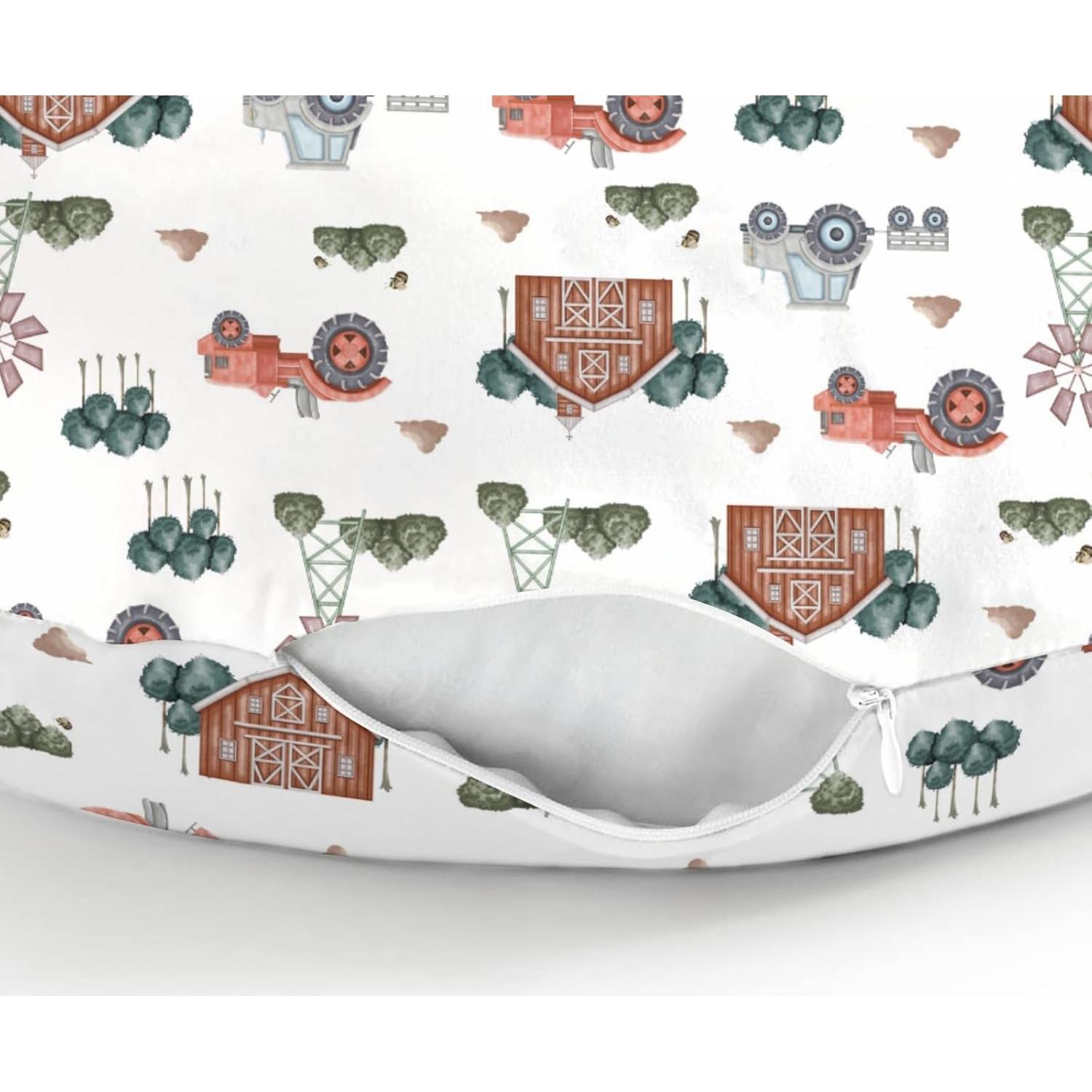 Funda de Almohada de Lactancia Boho Tractor 22x18 cm