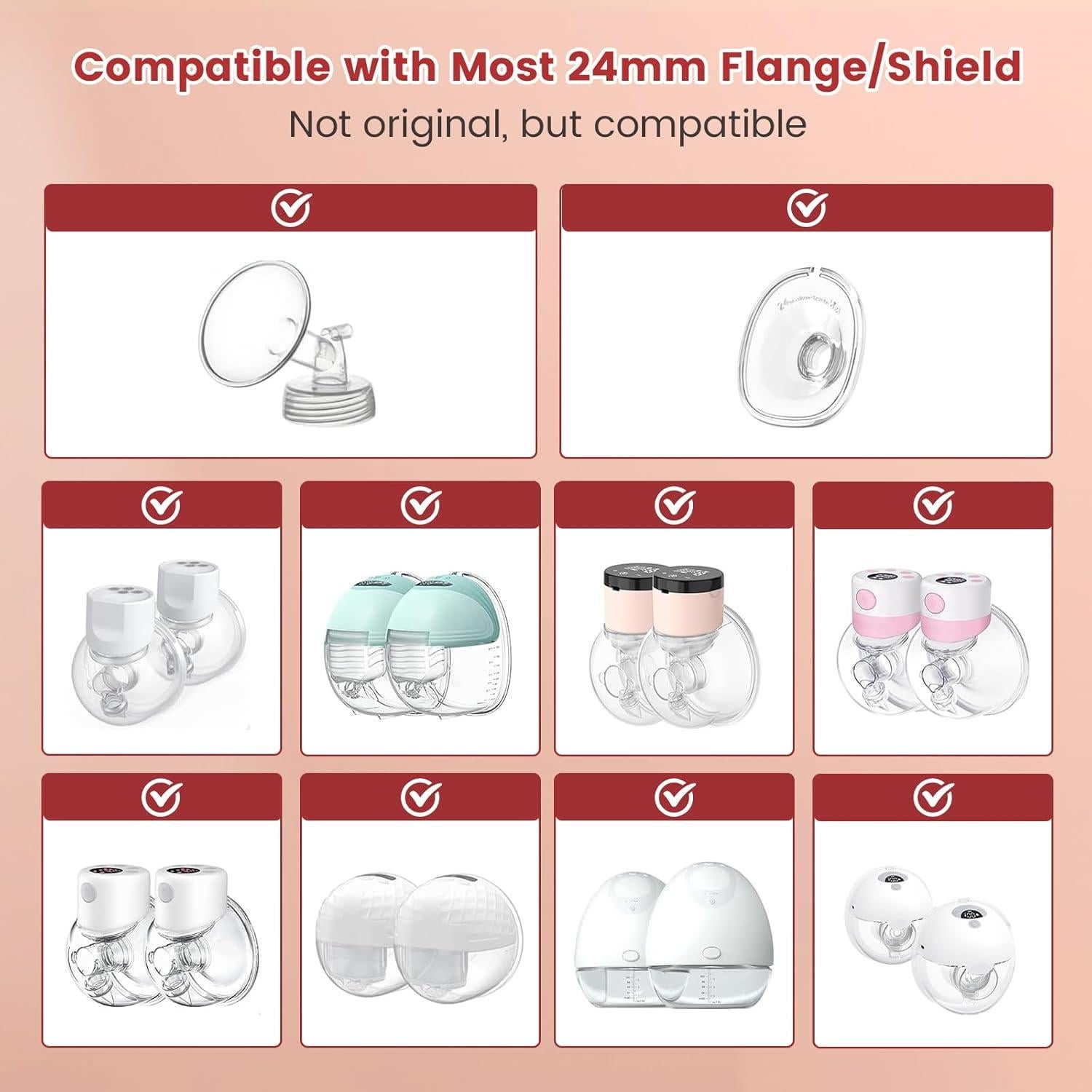 Inserts de brida 13/15/17/19/21mm CNGSTWO - 5 Pack Libre de BPA