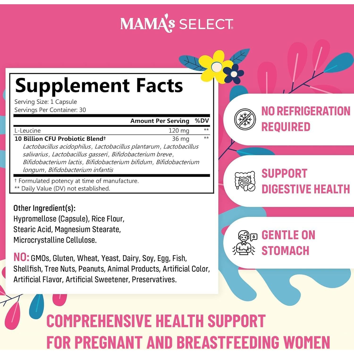 Probioticos Prenatales Mama's Select 30 Cápsulas - Apoyo Embarazo