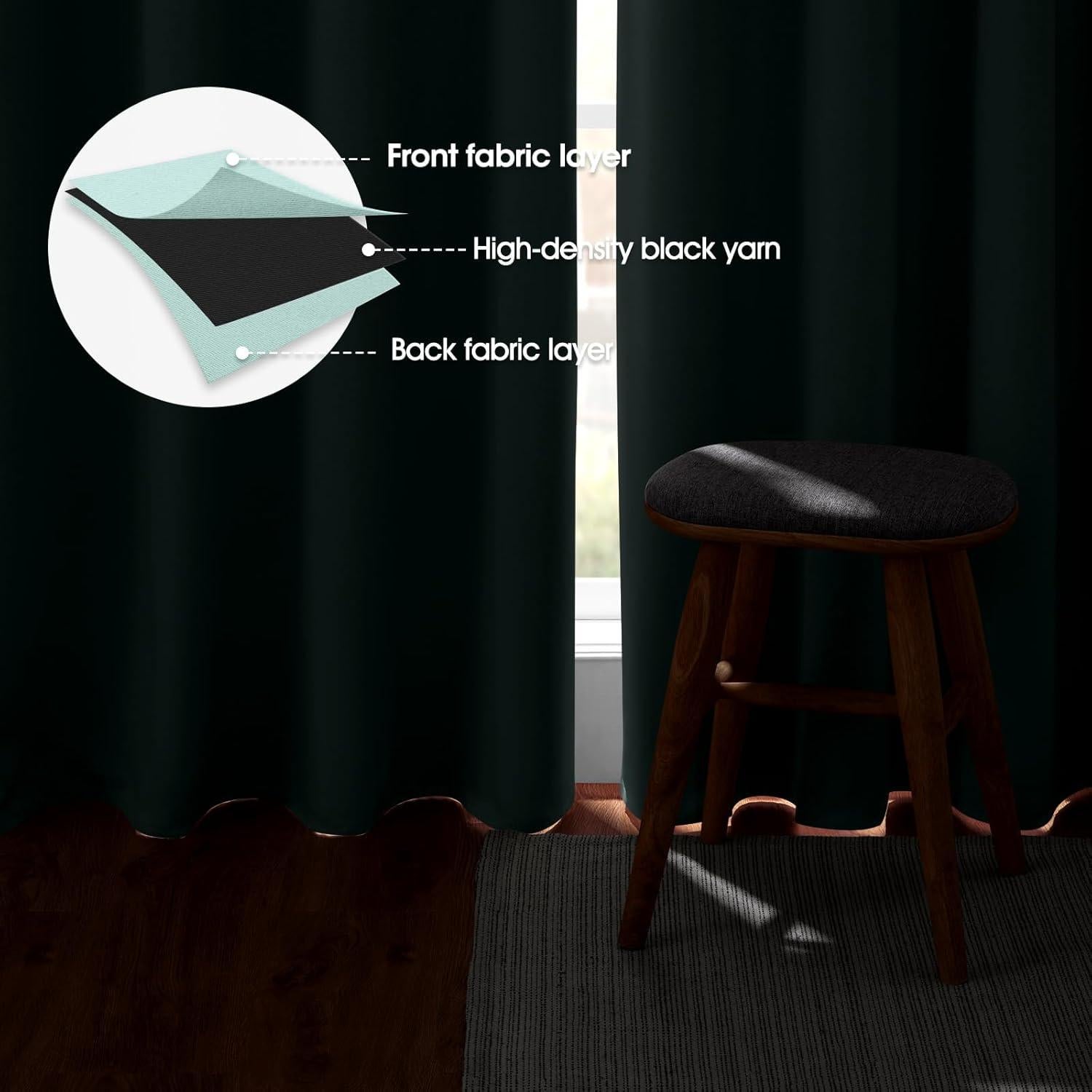 Cortinas Blackout Aqua HOMEIDEAS 132x213 cm 2 Paneles