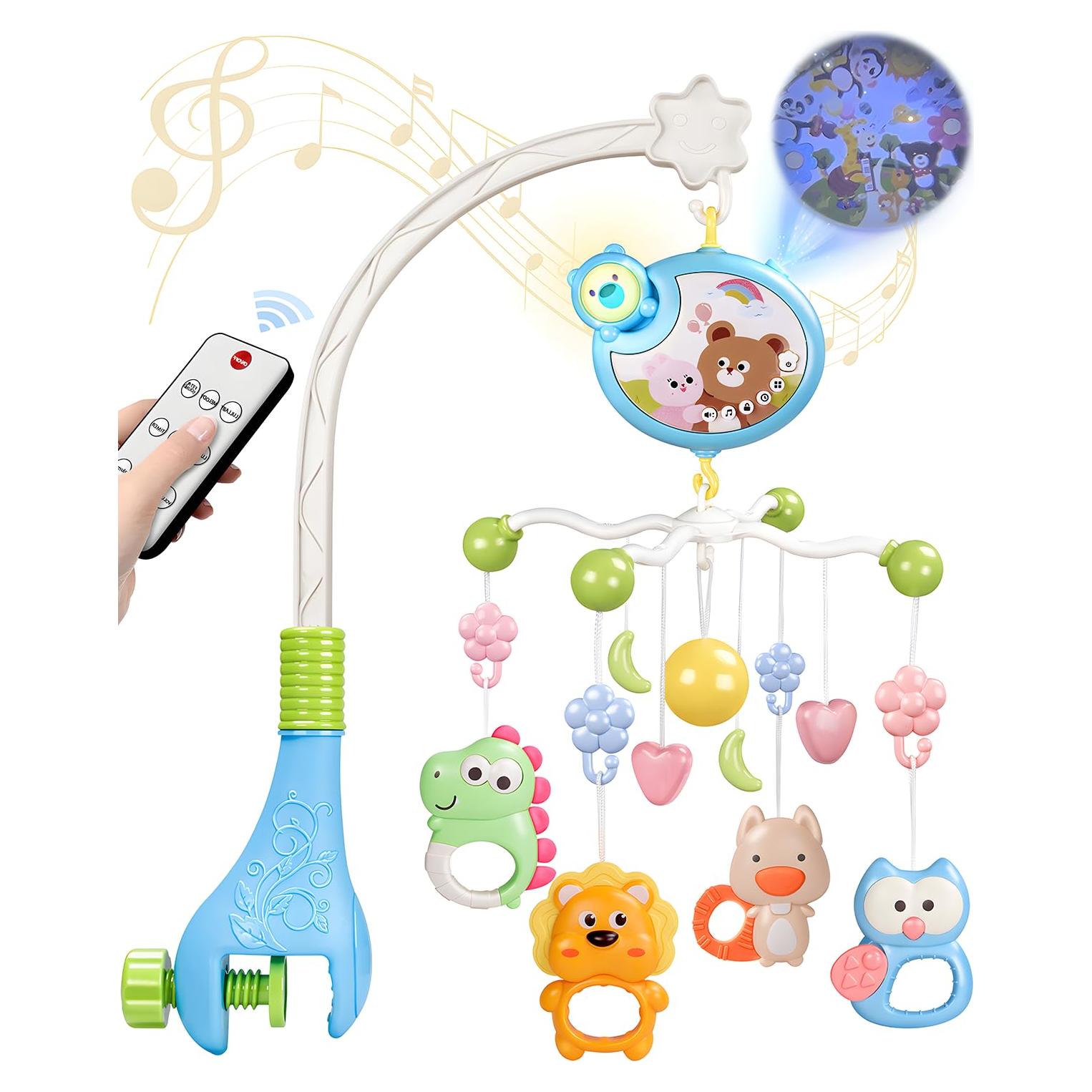 Móvil de Cuna Musical RSEPD con Proyector y Luces 0-6 Meses