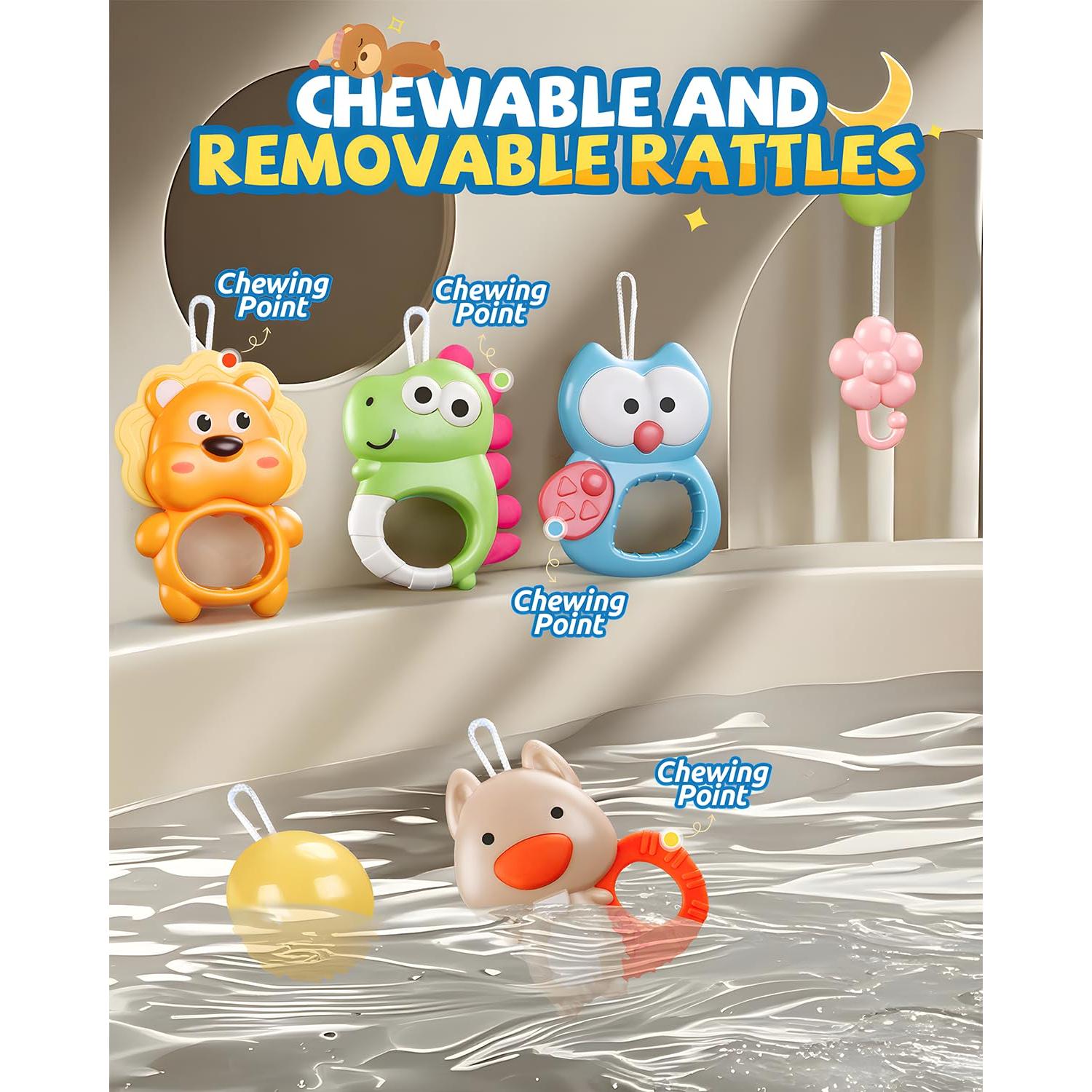 Móvil de Cuna Musical RSEPD con Proyector y Luces 0-6 Meses