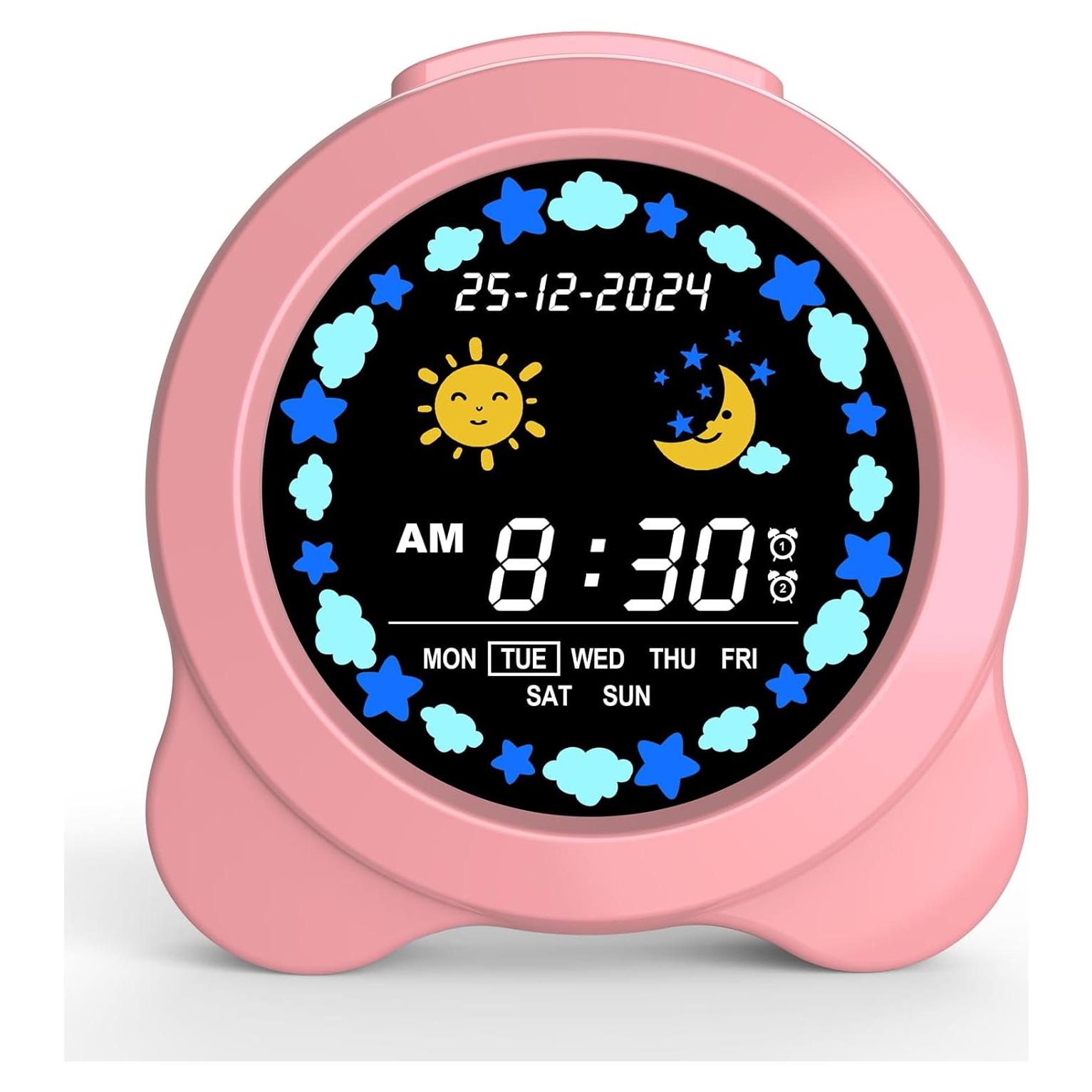 Reloj Despertador Digital Infantil SENXINGYAN Rosa Claro