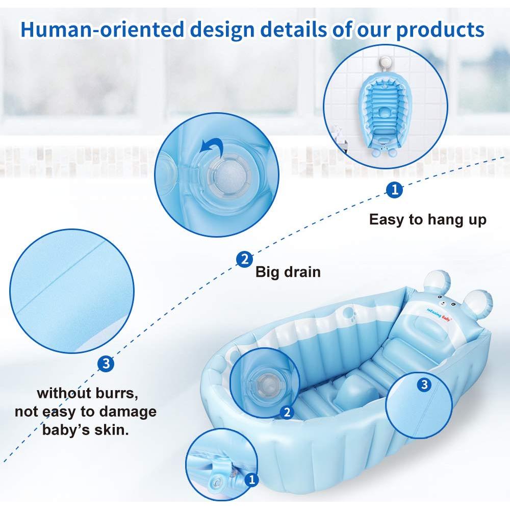 Bañera Inflable para Bebés Anbel B1706 - Antideslizante 90x54.9cm