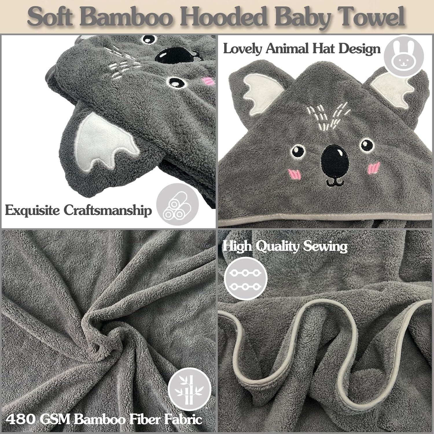 Juego de 2 Toallas con Capucha BEFACL 80x80 cm + 5 Paños