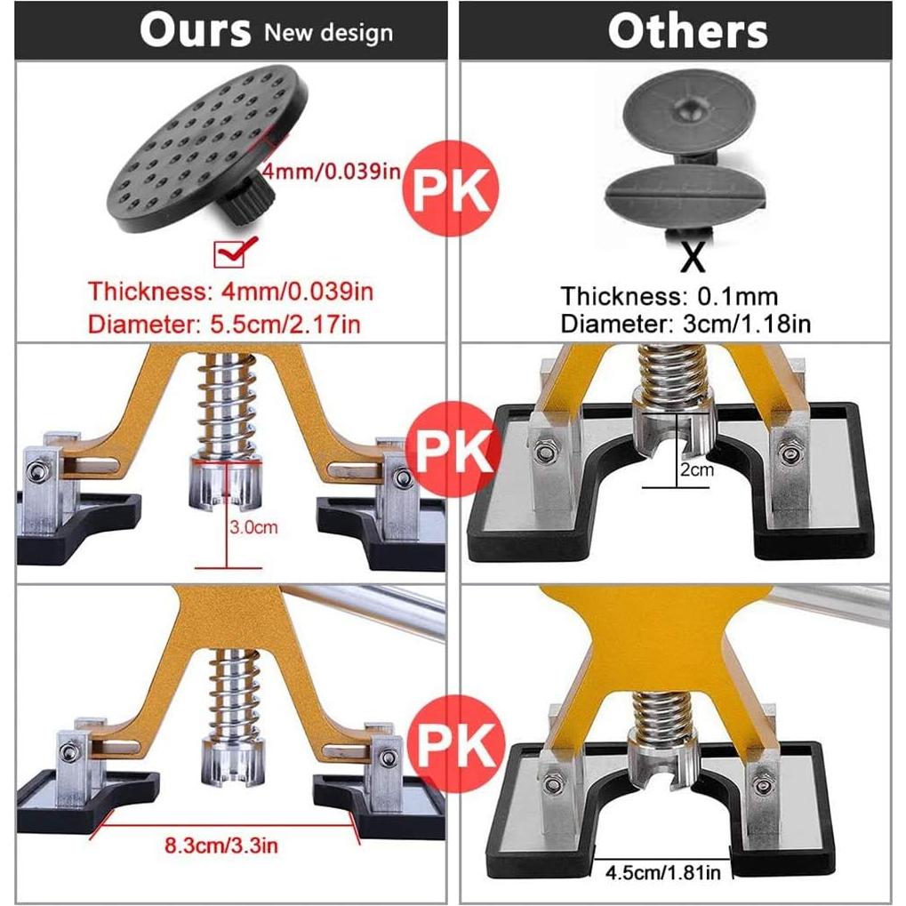 Kit de Herramientas para Reparación de Abolladuras Gliston 45 Piezas