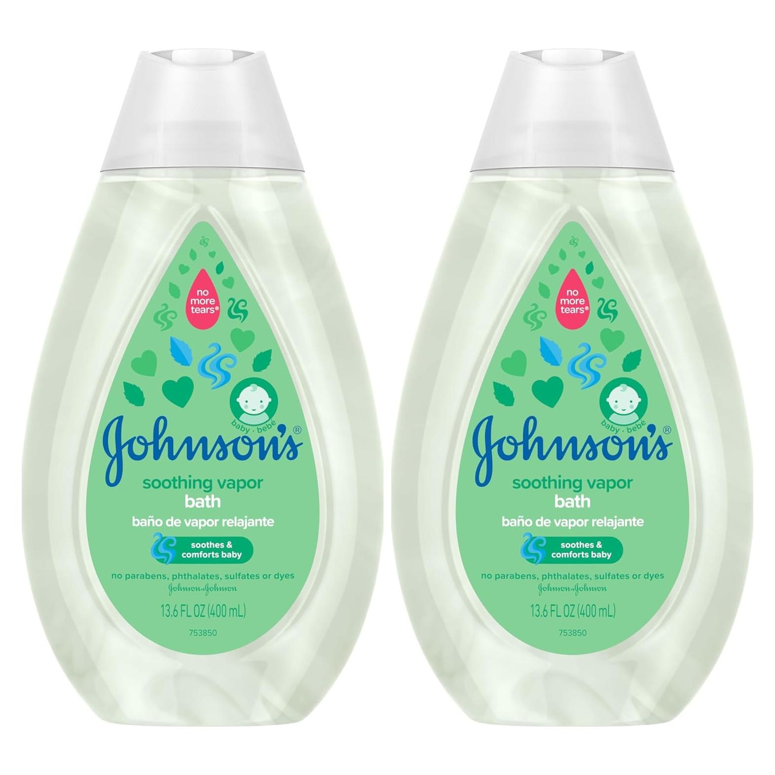 Baño de Vapor Calmante Johnson's Baby 403.6 ml x 2 Hipoalergénico