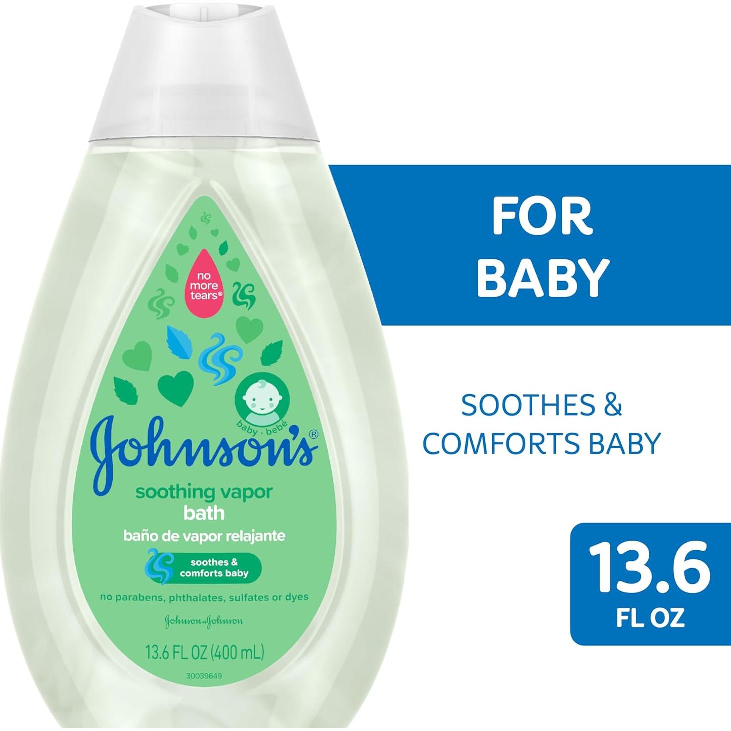 Baño de Vapor Calmante Johnson's Baby 403.6 ml x 2 Hipoalergénico