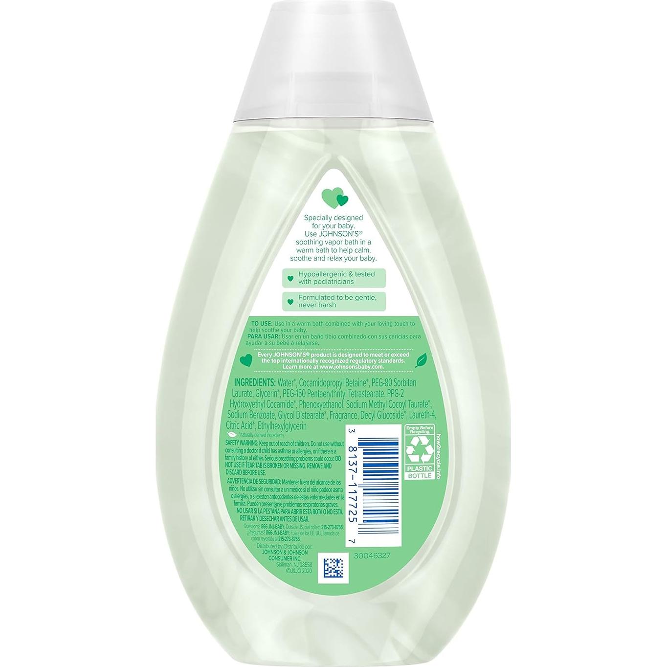 Baño de Vapor Calmante Johnson's Baby 403.6 ml x 2 Hipoalergénico