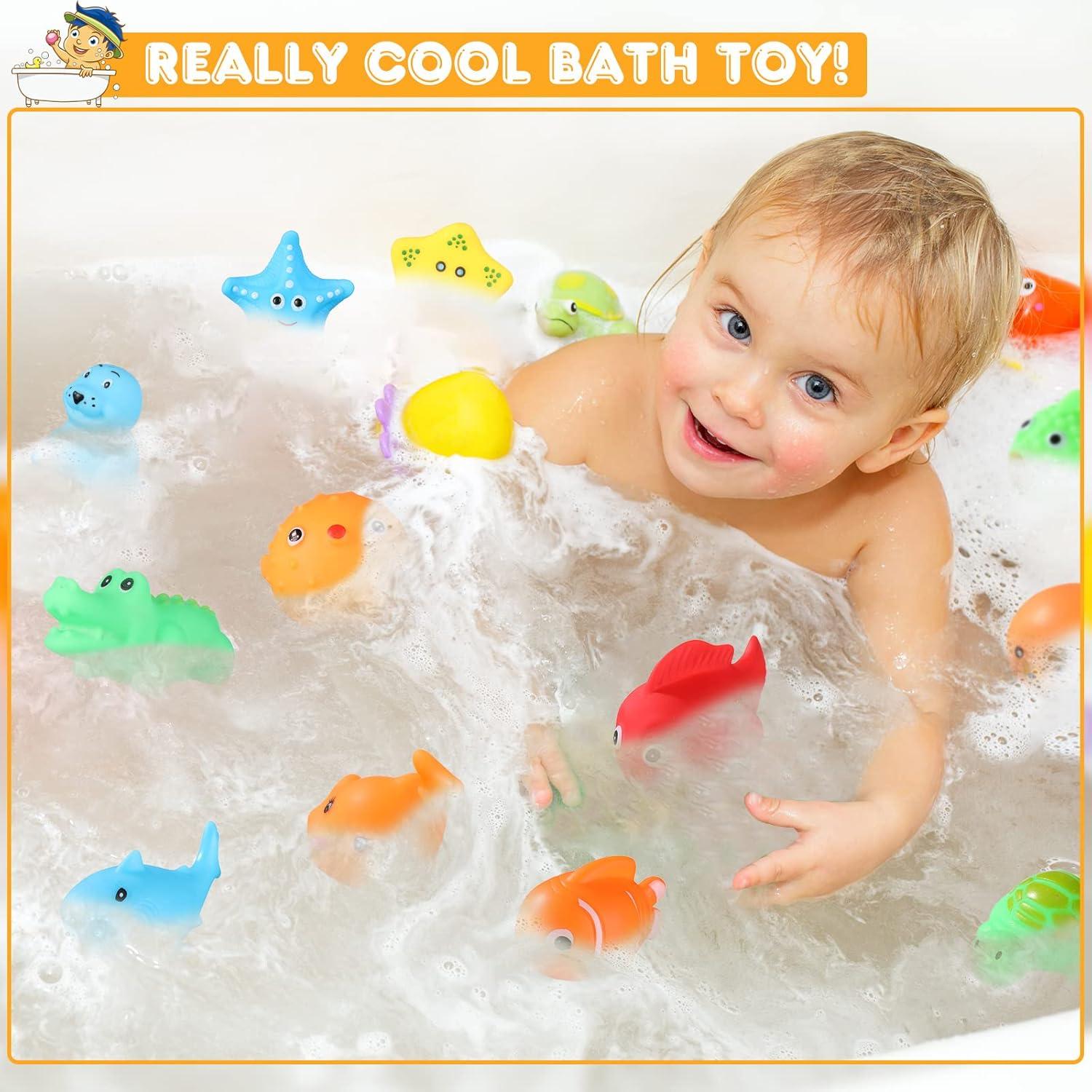 Juguetes de Baño para Bebés Chivao 50 Pcs Animales Flotantes