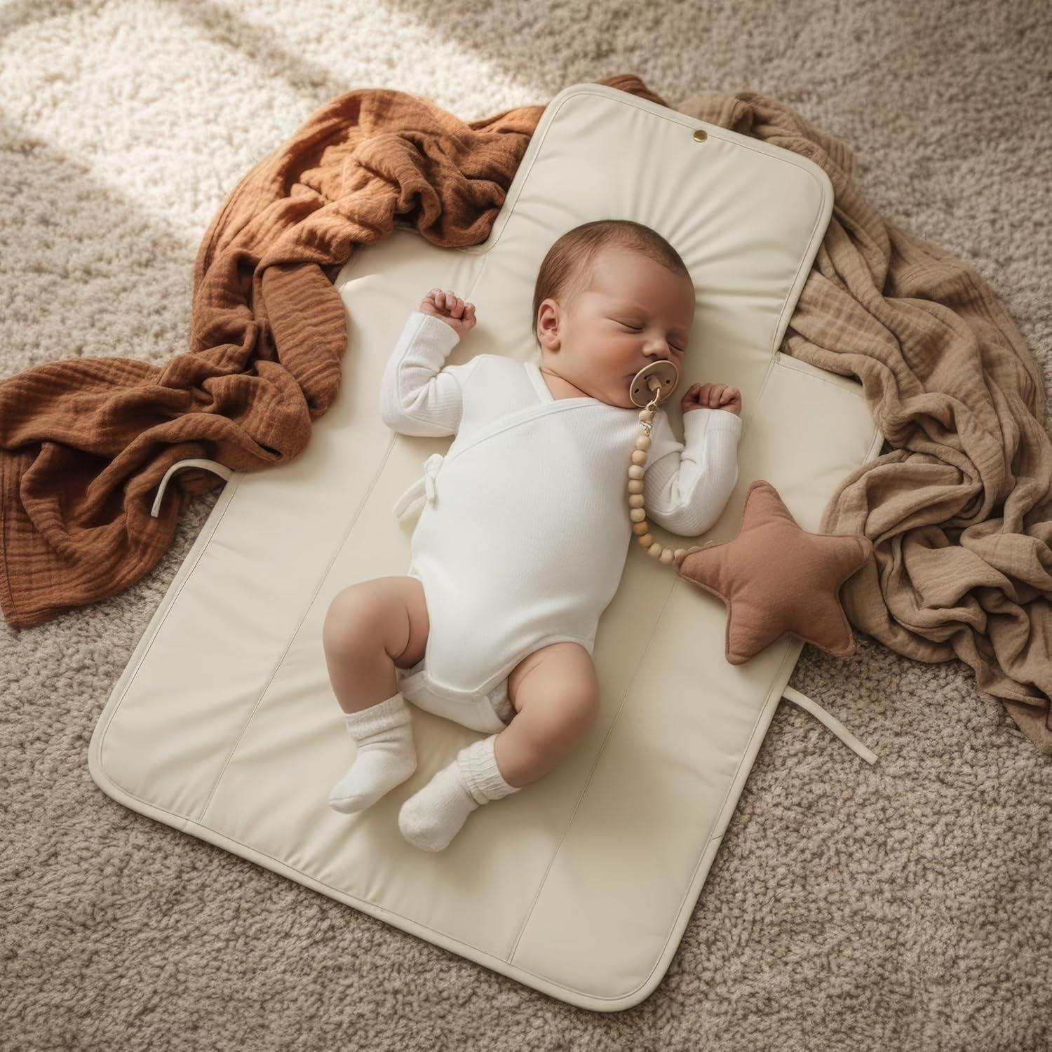 Almohadilla de Cambio de Pañales Portátil ZICOTOs Beige 40.6x63.5cm