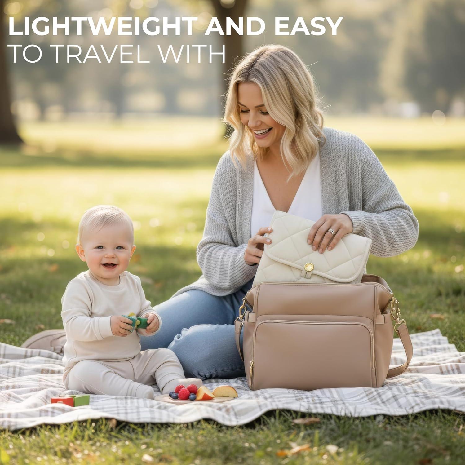 Almohadilla de Cambio de Pañales Portátil ZICOTOs Beige 40.6x63.5cm