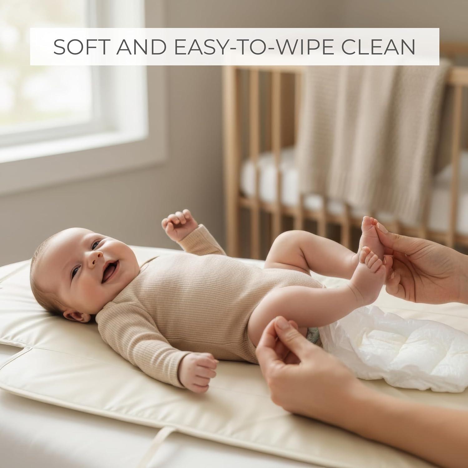 Almohadilla de Cambio de Pañales Portátil ZICOTOs Beige 40.6x63.5cm