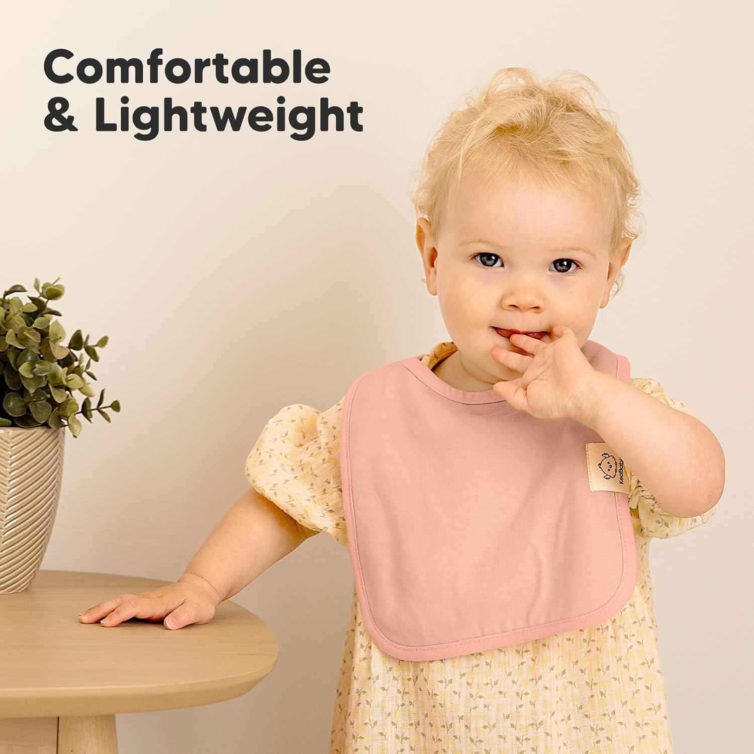 KeaBabies 8 Baberos Orgánicos Ultra Absorbentes para Bebés