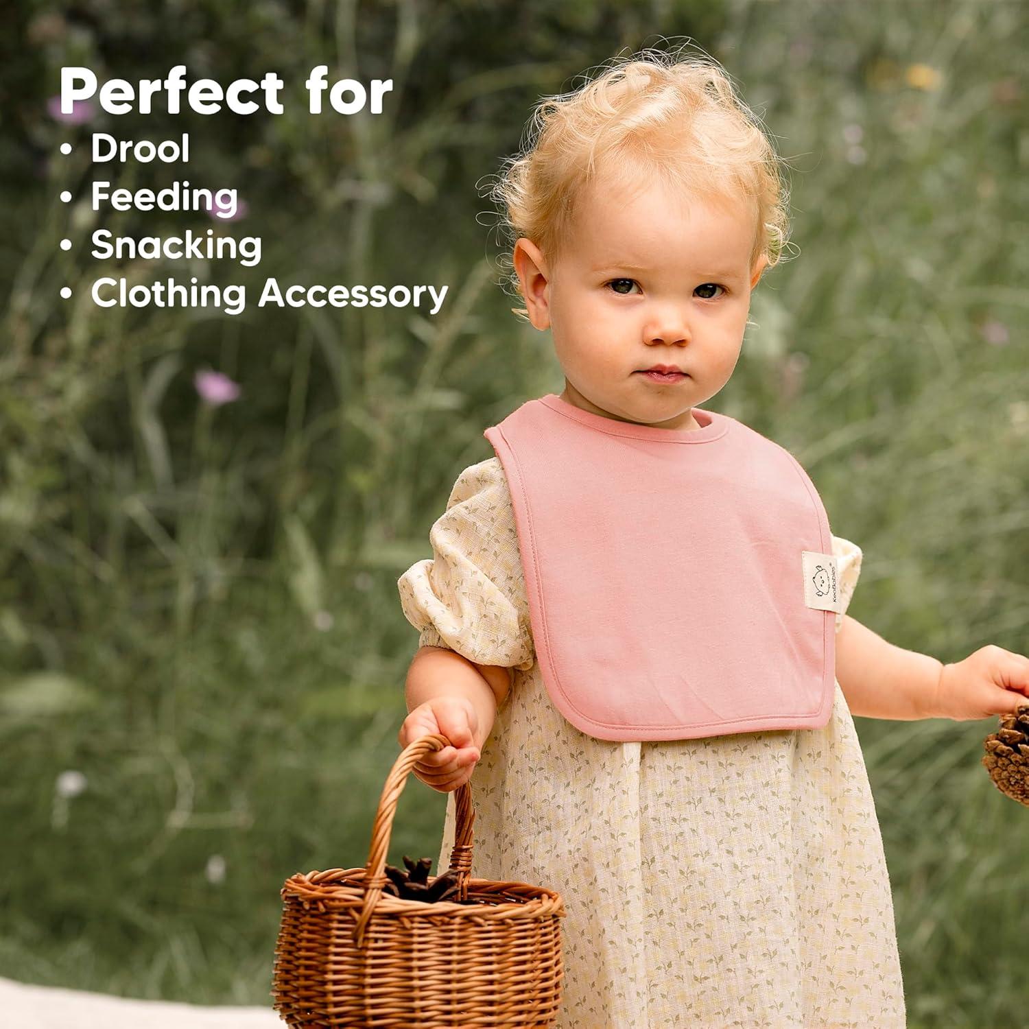 KeaBabies 8 Baberos Orgánicos Ultra Absorbentes para Bebés