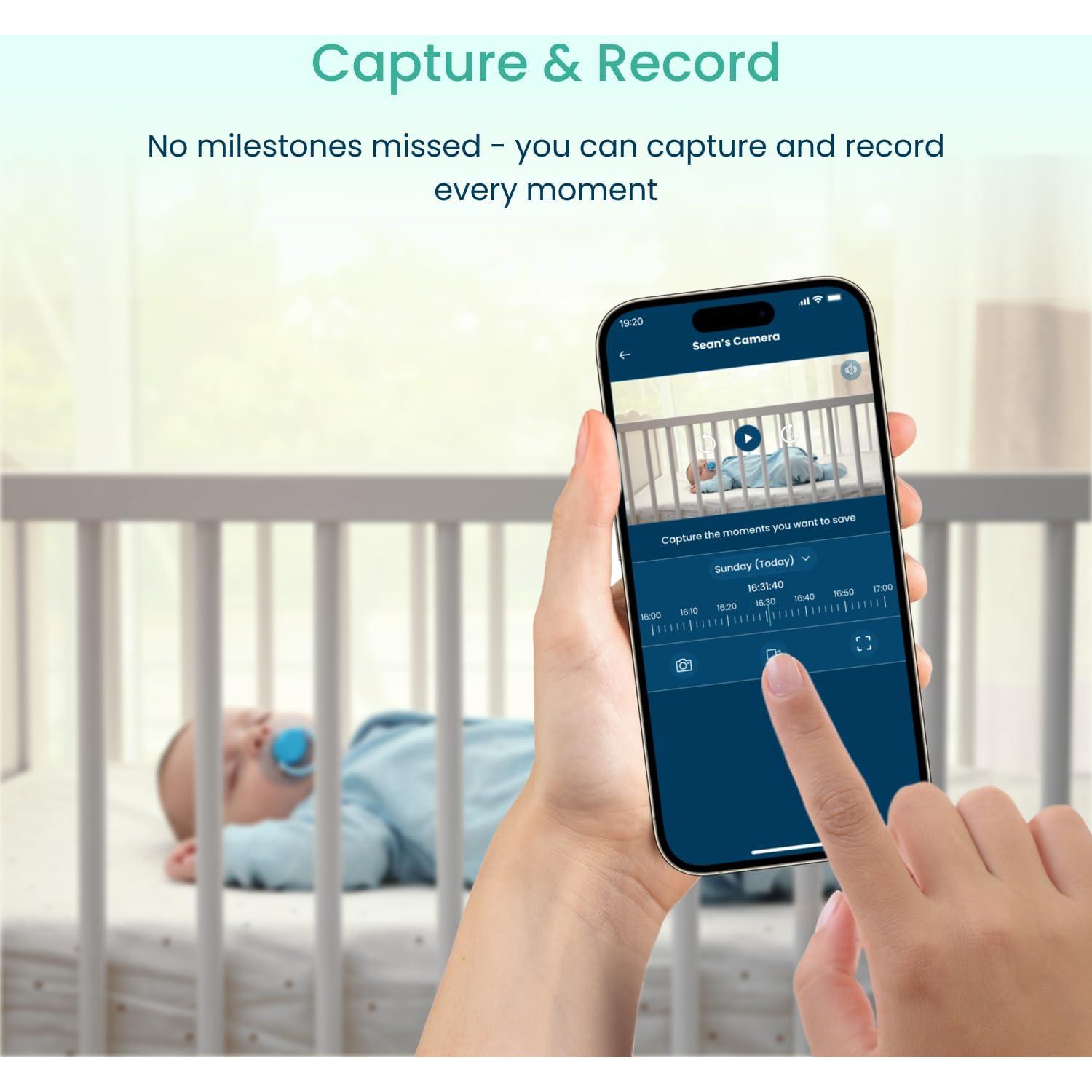 Monitor de Video para Bebés Babysense 2Peek 3MP HD con 2 Cámaras