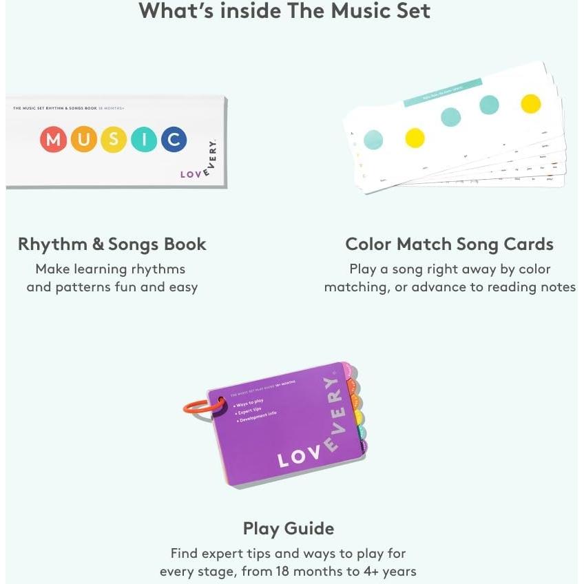 Conjunto Musical Lovevery | 6 Instrumentos Montessori | 18-48 Meses