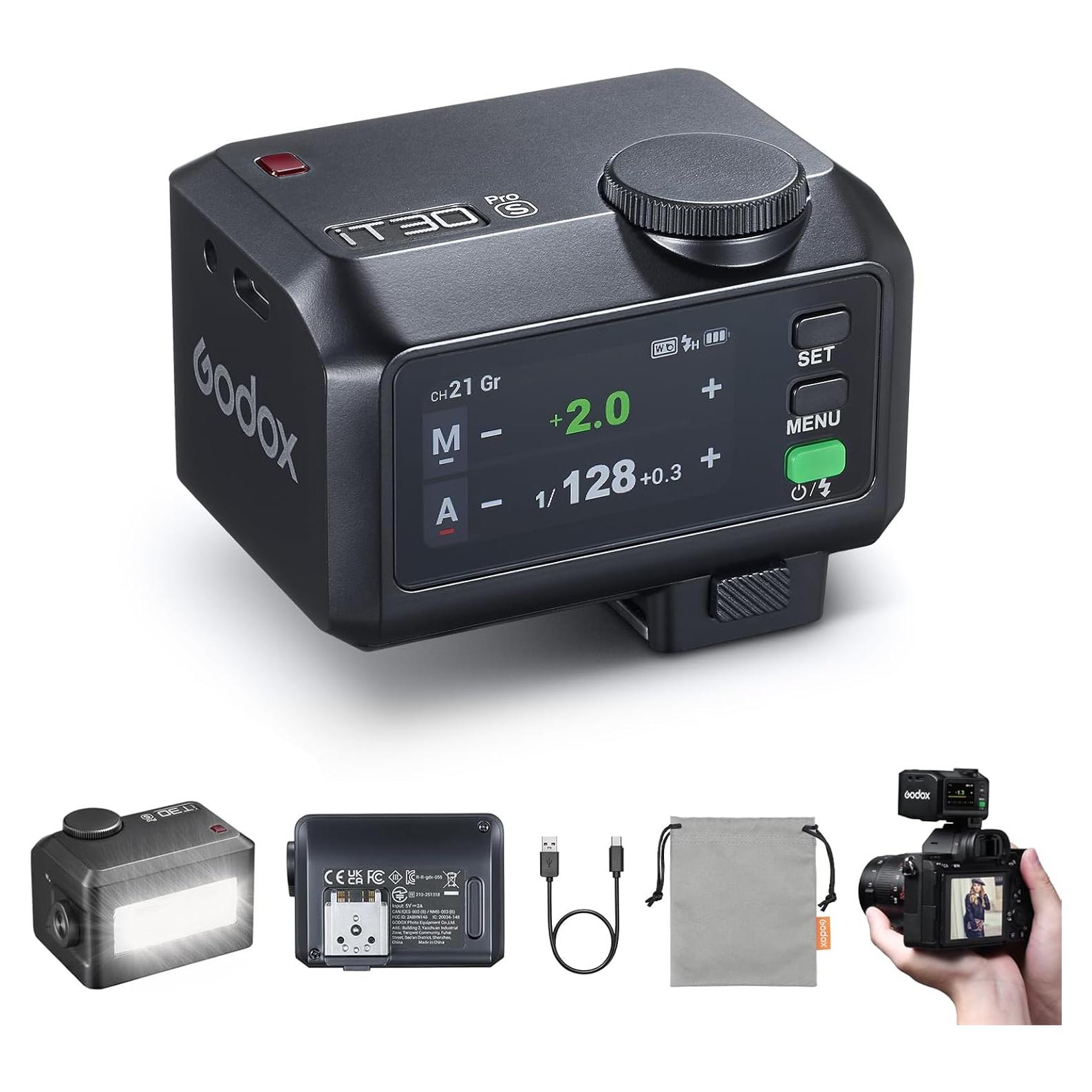 Flash Godox iT30Pro S para Sony, TTL, 560 Flashes, Pantalla Táctil