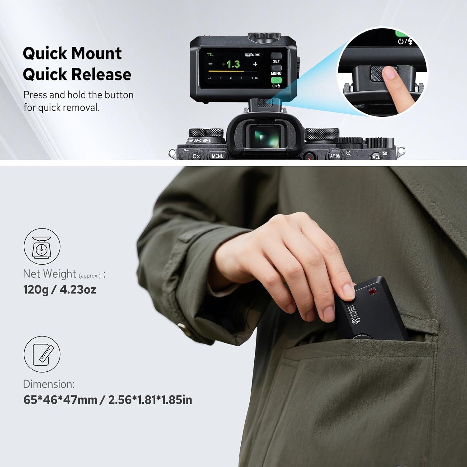 Flash Godox iT30Pro S para Sony, TTL, 560 Flashes, Pantalla Táctil