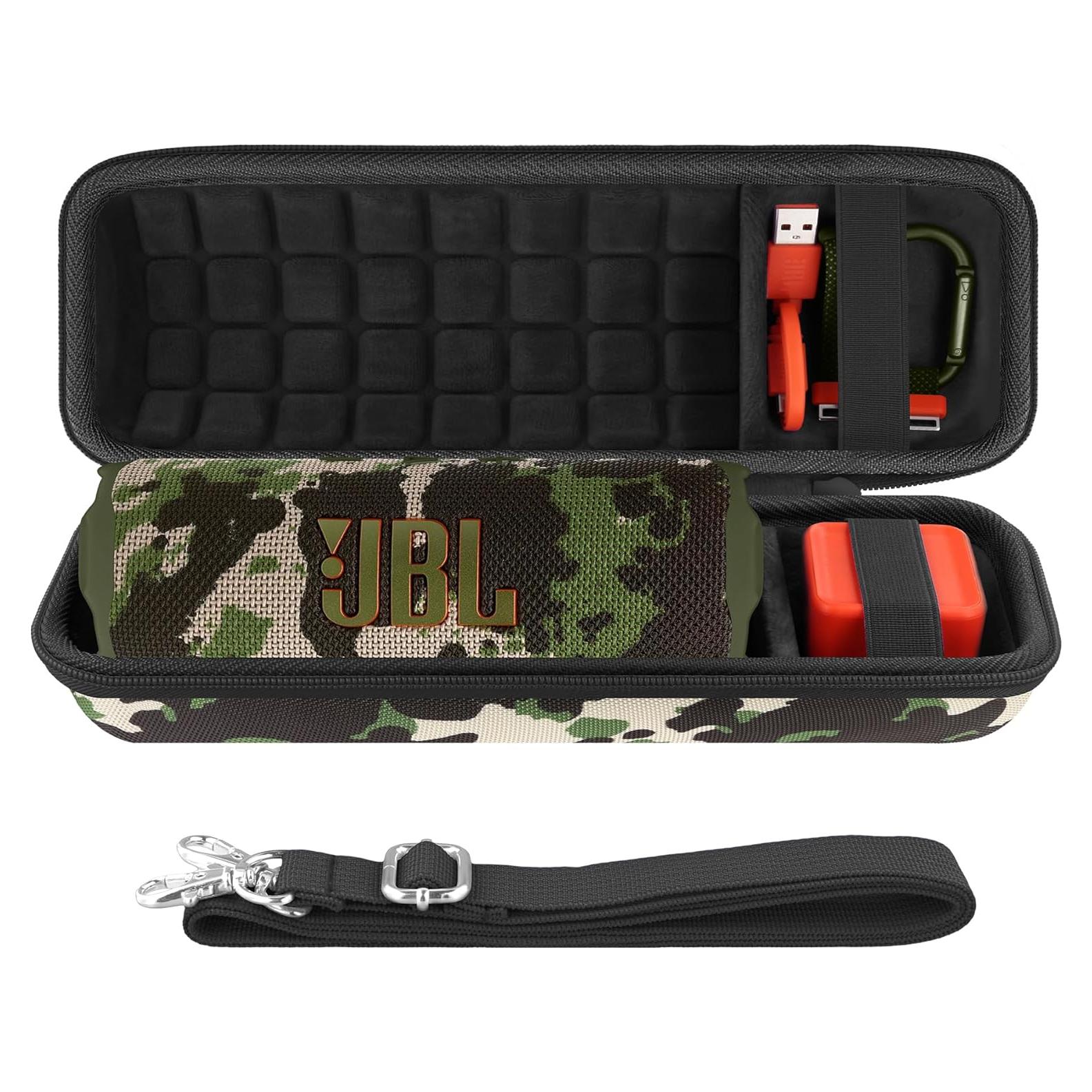 Funda Dura Impermeable co2CREA para JBL Flip 7/6/5 - Camo Negra