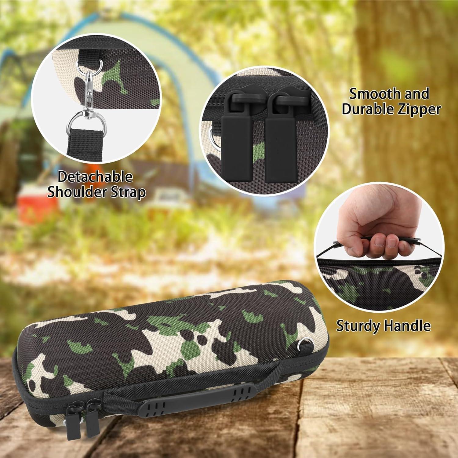 Funda Dura Impermeable co2CREA para JBL Flip 7/6/5 - Camo Negra